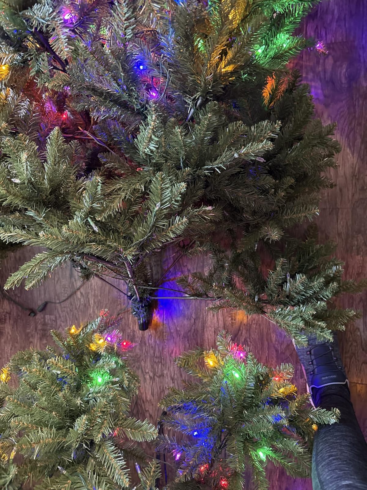 National Tree Company 7.5ft Pre-Lit Dunhill Fir Artificial Christmas Tree | 700 LED Lights, 10 Light Functions, 2,514 Tips, Foot Pedal, Includes Stand, Green customer photo 2
