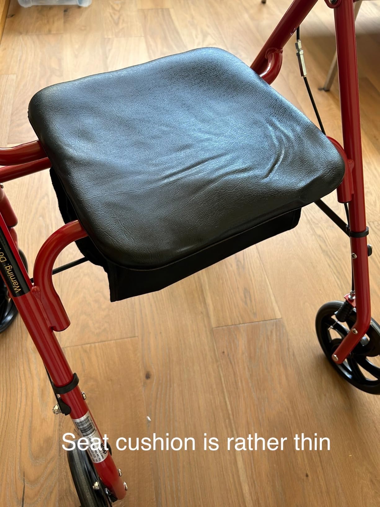 Drive Medical Rollator Walker with Seat, 7.5 Inch Wheels, Red | Rollator Walker Offers Stable, Height Adjustable Mobility Support with Durable Steel Frame and Wheels customer photo 1