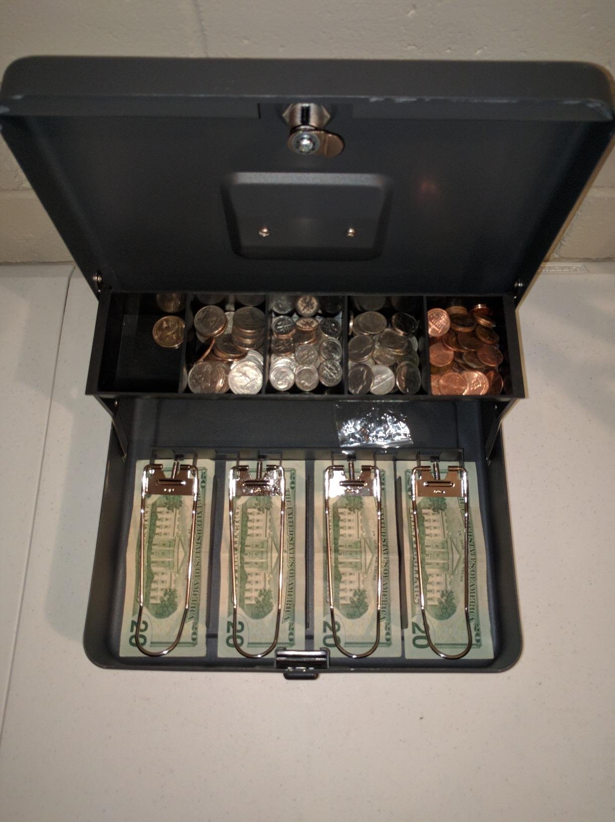 MMF Industries STEELMASTER Tiered Tray Cash Box | 11.81