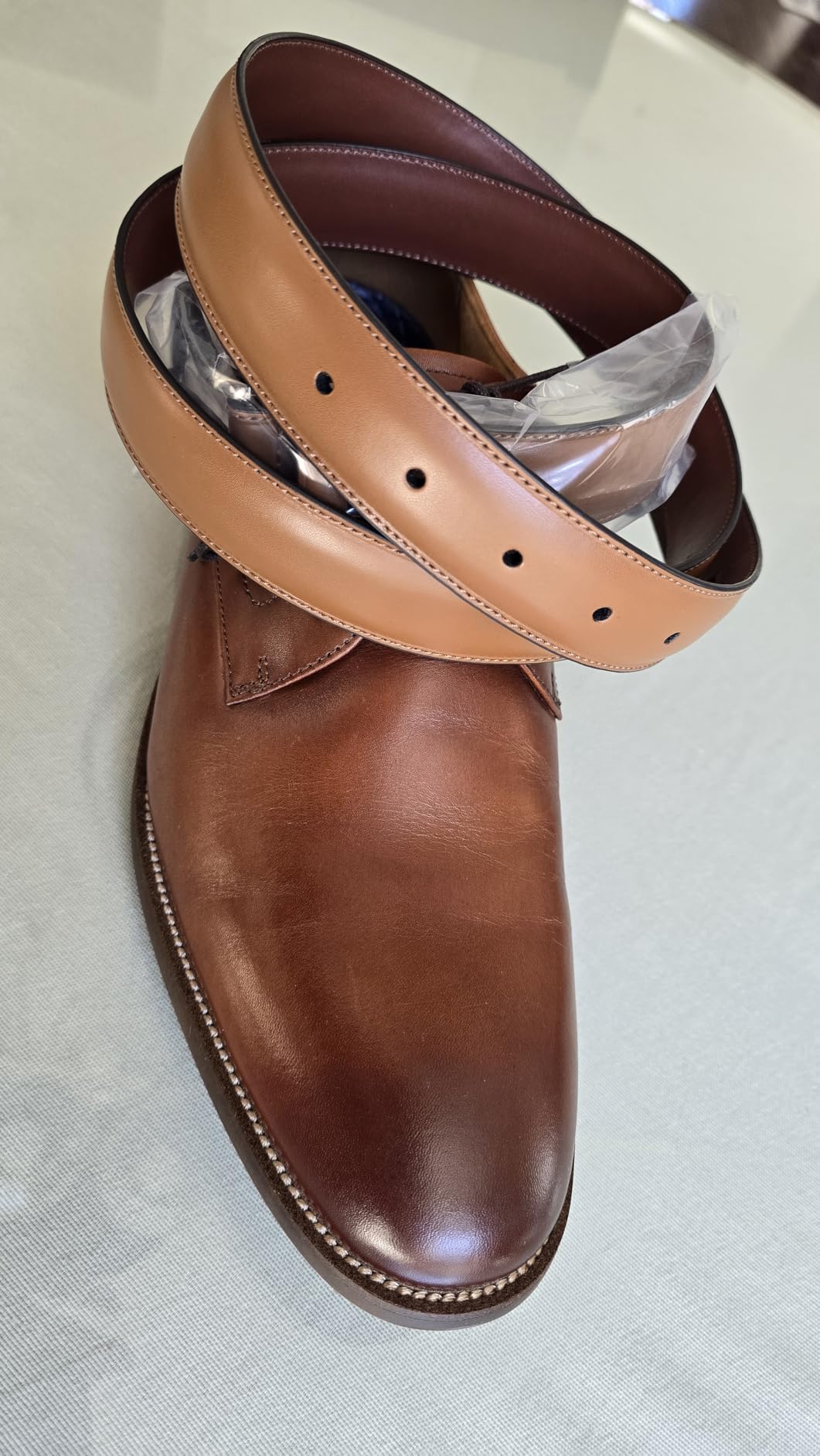 Perry Ellis Men's Portfolio Timothy Leather Belt (Available in Big & Tall) customer photo 2