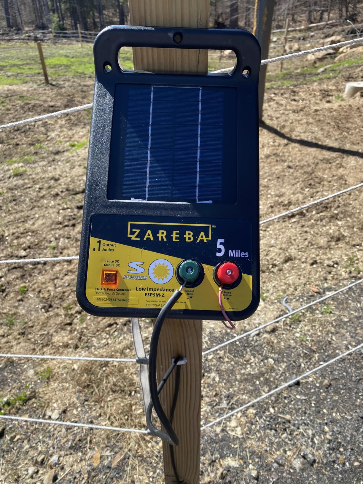 Zareba Solar Electric Fence Charger, 5 Mile Range Low Impedance Energizer | 360-Degree Rotation, T-Post Mounting Bracket, Rotational Grazing Fence Charger for Livestock & Cattle customer photo 1