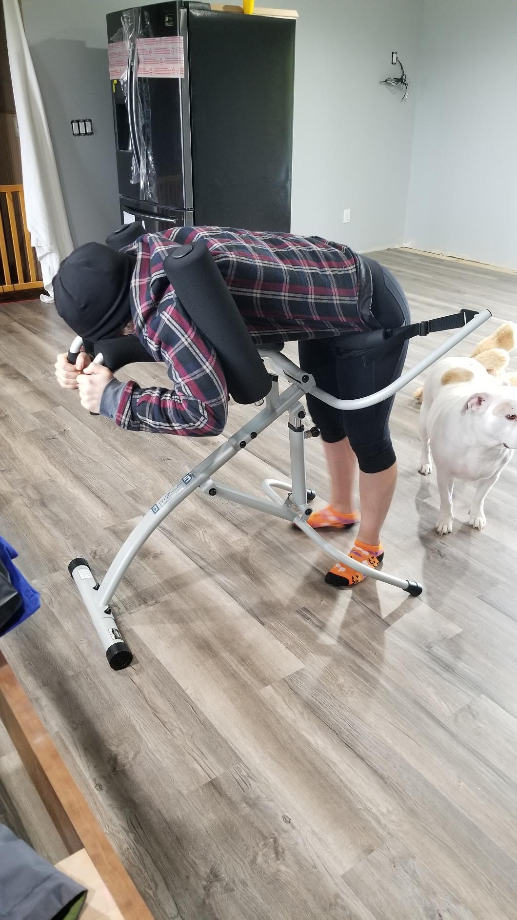 Stamina InLine Traction Control System, Spine Decompression Workout Machine | Back Pain Relief, Stretching and Exercise Equipment for Home and Gym Workouts, Portable Lower Body Fitness Stretcher customer photo 2