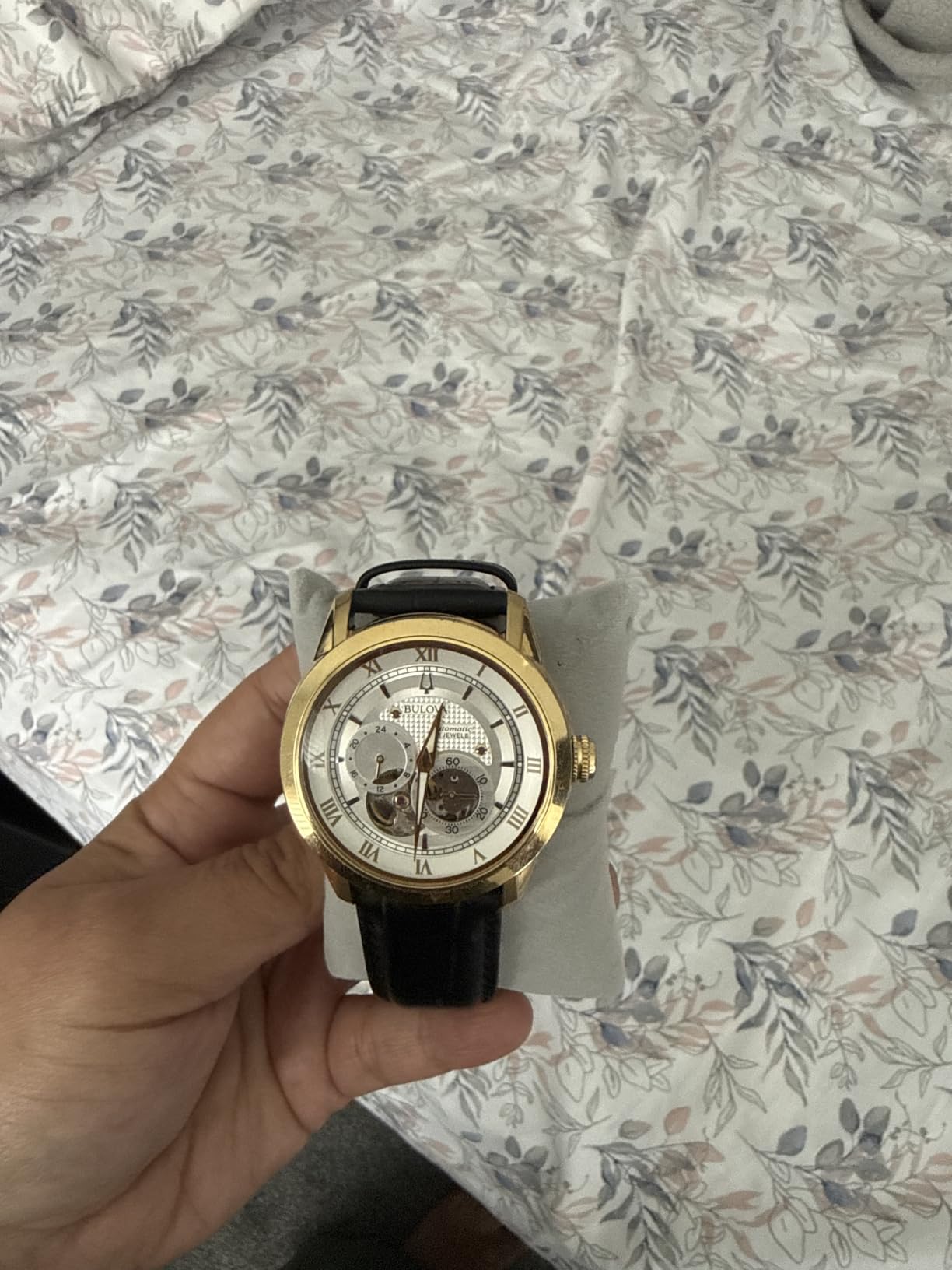 Bulova Men's Classic Sutton 4-Hand Automatic Watch, 24-Hour Sub Dial, Open Aperture, Self-Winding, Exhibition Caseback, Double Curved Mineral Crystal, Luminous Hands, 42mm customer photo 1