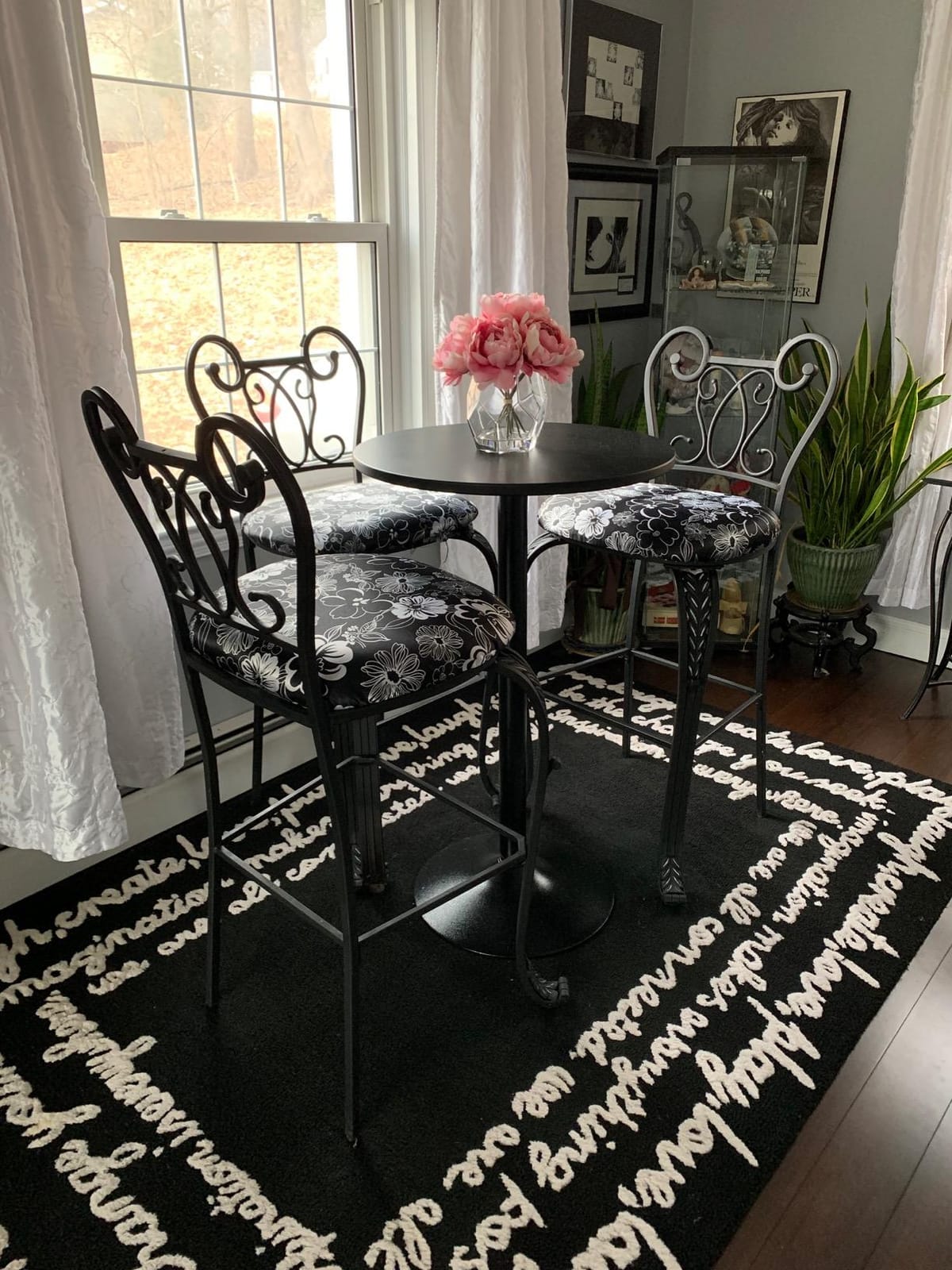 Winsome Obsidion Round Tall Pub Table, Black, 40
