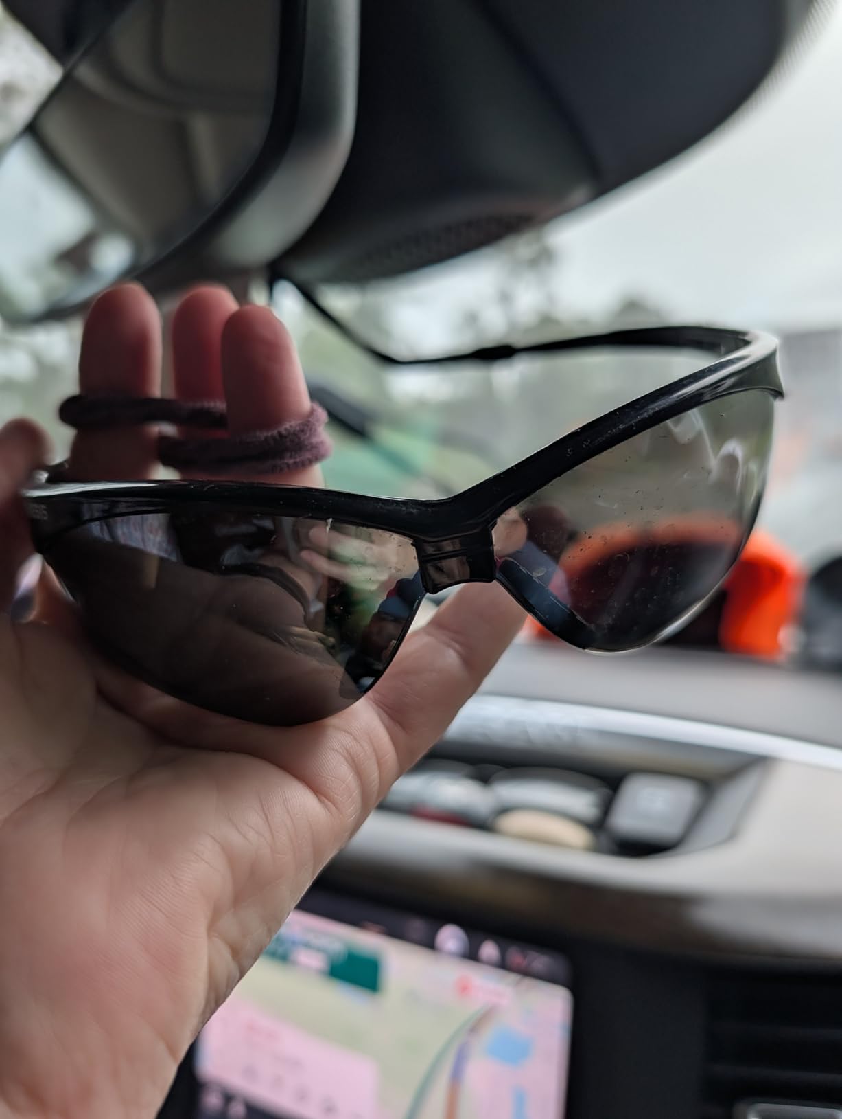 KleenGuard V30 Nemesis Safety Glasses (25688), with Mirror Coating, Smoke Lenses, Black Frame, Unisex Sunglasses for Men and Women (Qty 12) customer photo 1