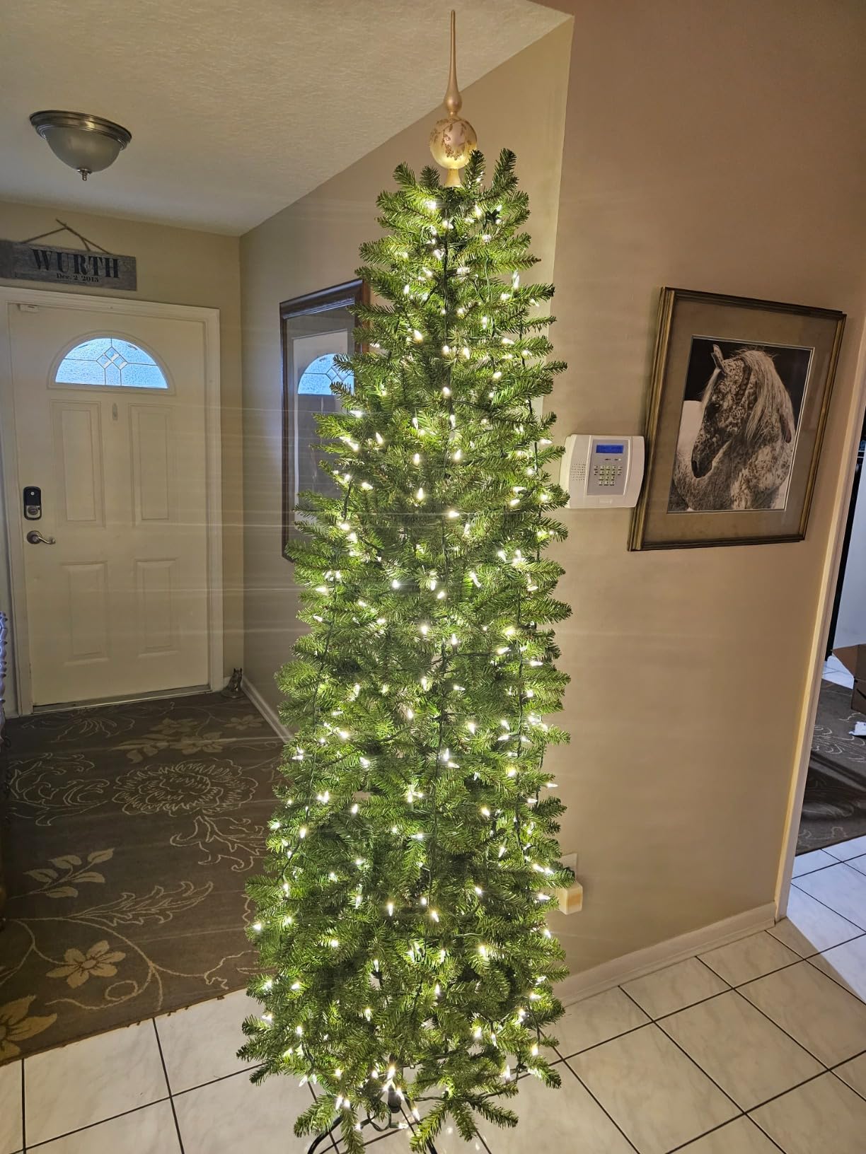 National Tree Company 7.5ft Unlit Kingswood Fir Slim Christmas Tree | 1,075 Tips, Includes Stand, Artificial, Green customer photo 1