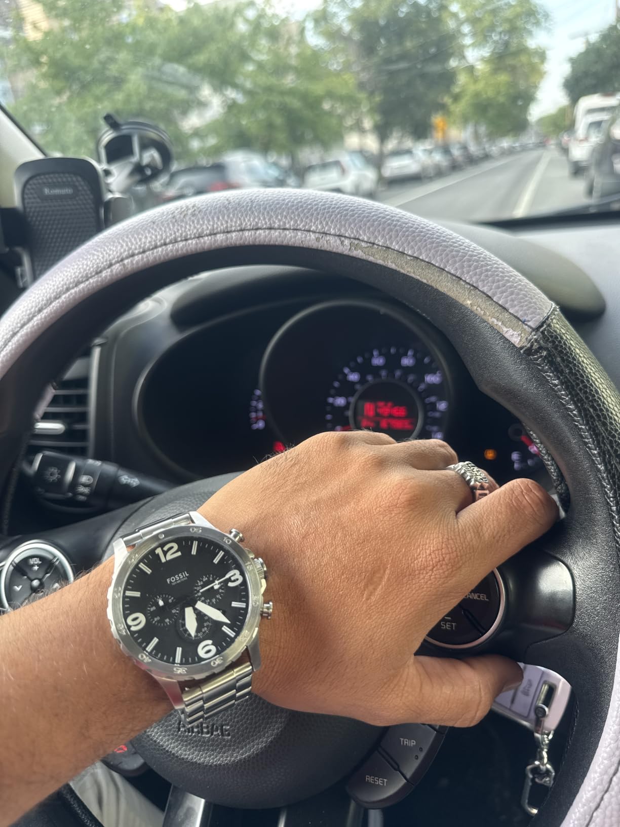 Fossil Men's Nate Quartz Watch, Oversized Stainless Steel Chronograph Watch for Men customer photo 2