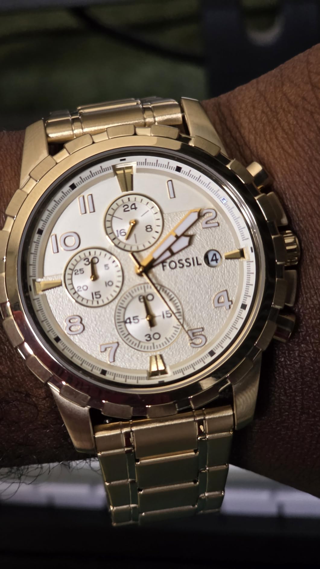 Fossil Men's Watch, Dean Quartz Stainless Steel Chronograph Watch for Men customer photo 1
