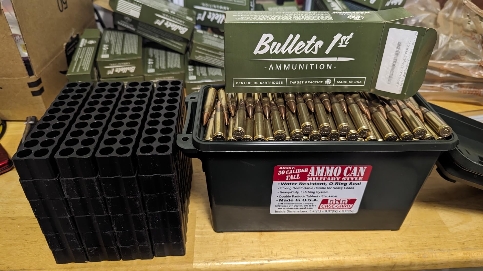 MTM AC30T Ammo Storage Box, 30 Cal Ammo Can, Excellent Field Boxes, Water and Dust Resistant, Lockable Storage Box with Handle, Secures Hunting Gear, Supplies, and Bullets, USA Made customer photo 2