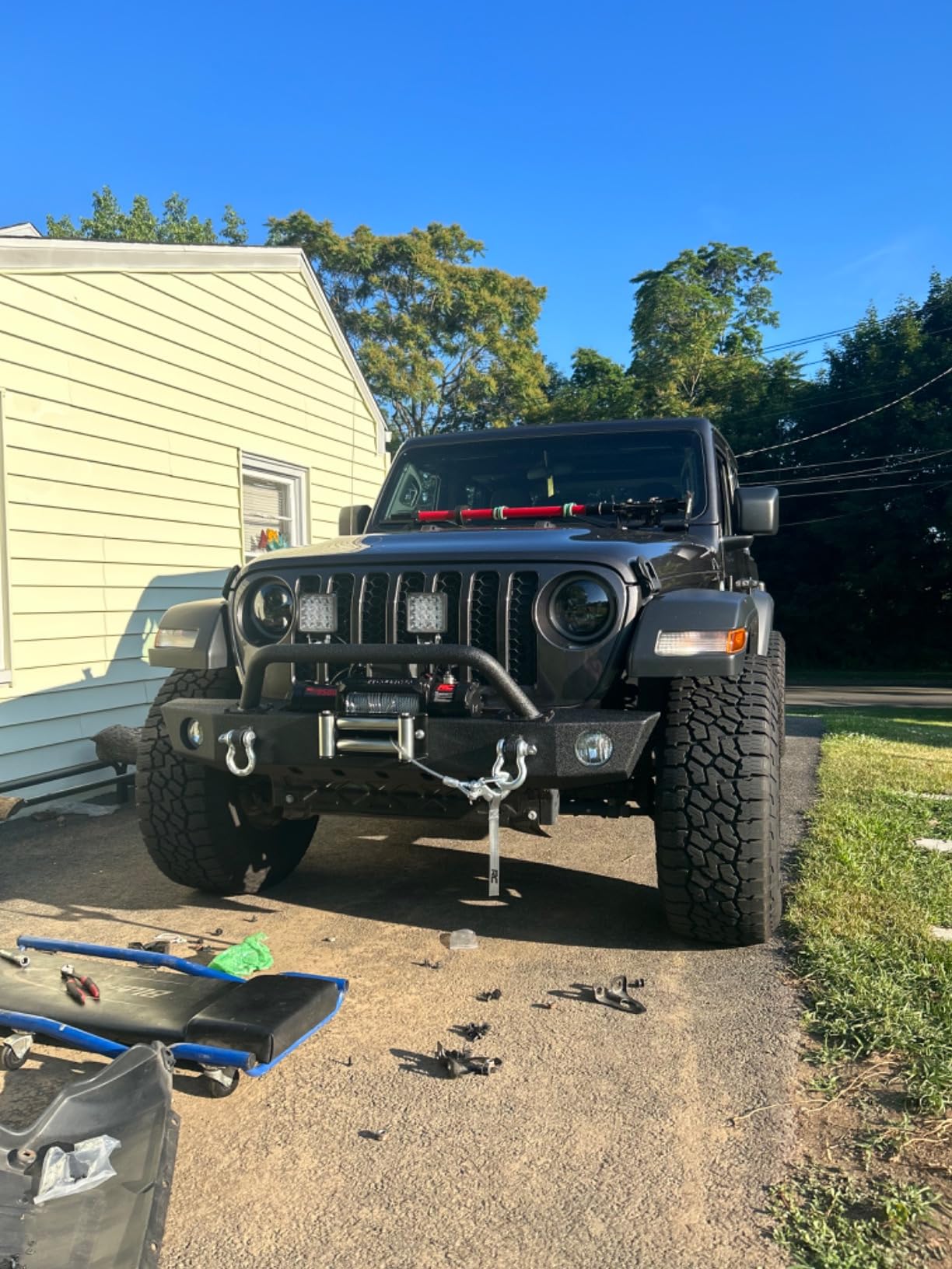 Rough Country 9,500LB PRO Series Winch with Synthetic Rope - 12V Waterproof 5.5HP Electric Winch for Jeeps, Trucks, Off Road Recovery Winch with Remote customer photo 2