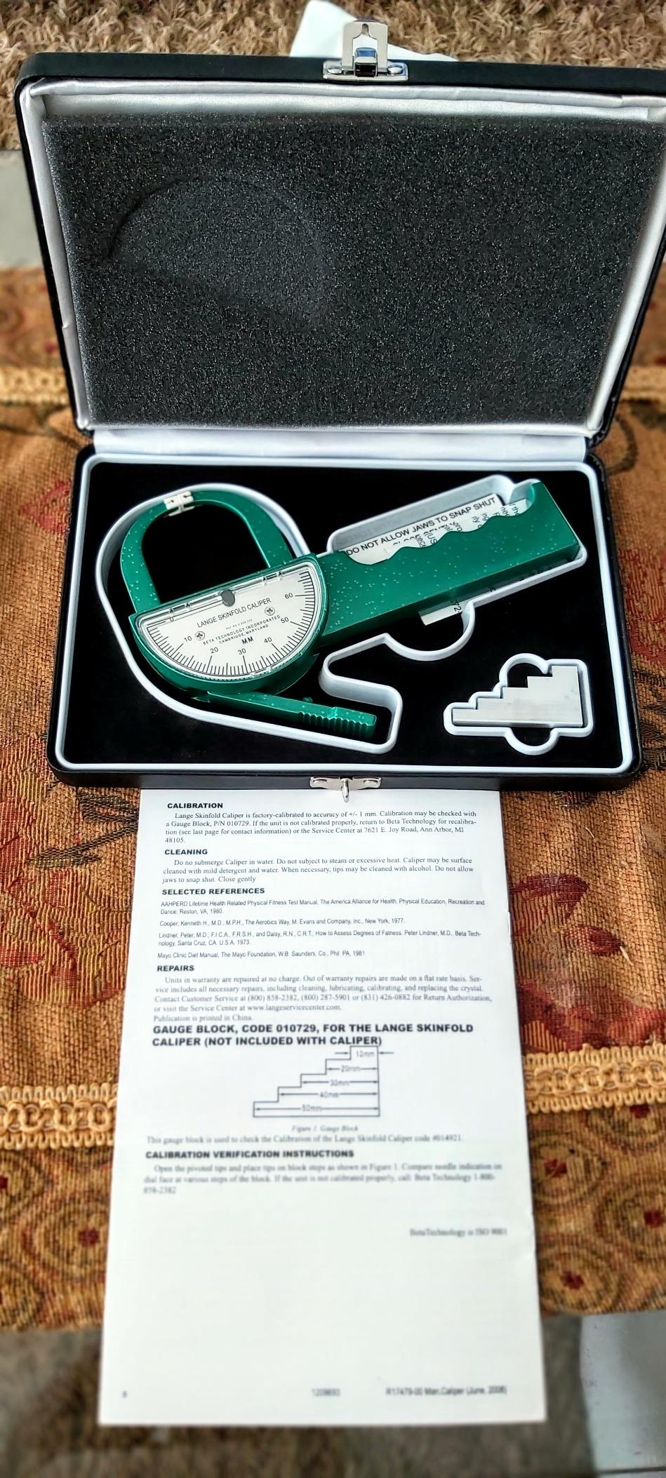 Lange Skinfold Caliper with 5-Step Calibration Block, Compact Hard Case, and Instruction Manual with Charts to Measure and Calculate Body Fat Percentage, 1.0 mm Accuracy, Professional Quality customer photo 1