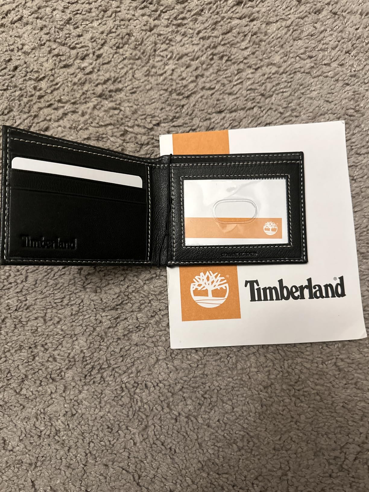Timberland Men's Blix Slimfold Leather Wallet, Black, One Size customer photo 1