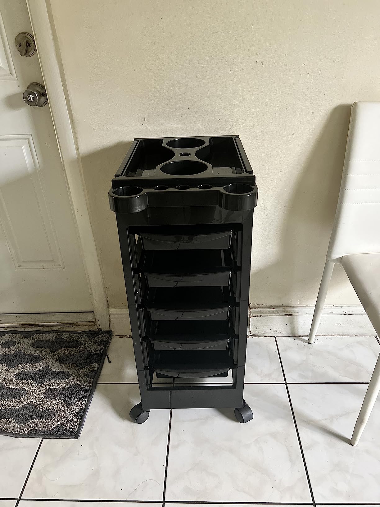 Saloniture Beauty Salon Rolling Trolley Cart with 5 Drawers customer photo 1