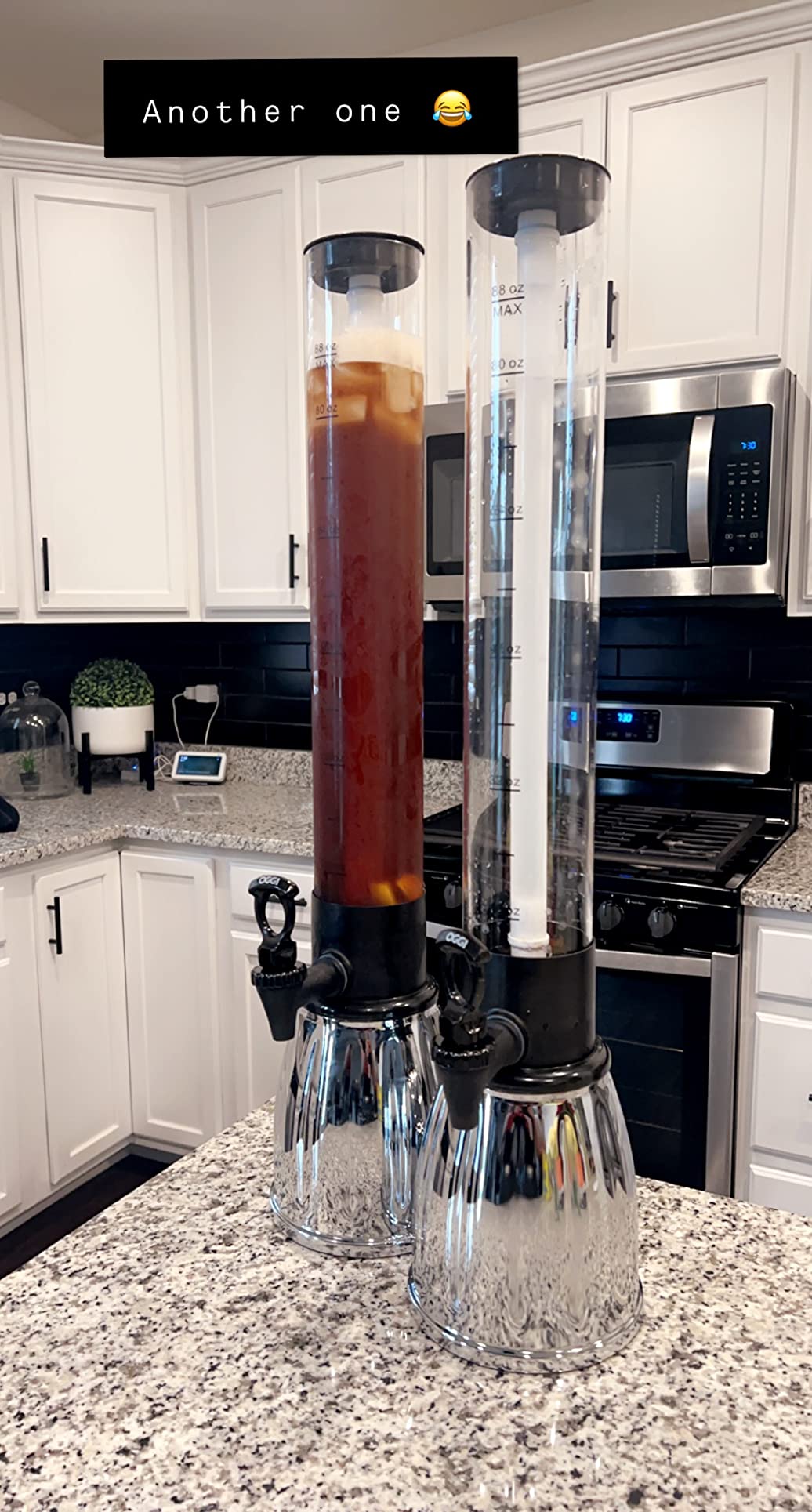 OGGI Beer Tower 88oz - Beverage Dispenser with Spigot & Ice Tube, Margarita Tower, Mimosa Tower, Perfect Drink Dispensers for Parties, Drink Tower, Holds 6 Pints of Beer - Stainless customer photo 1