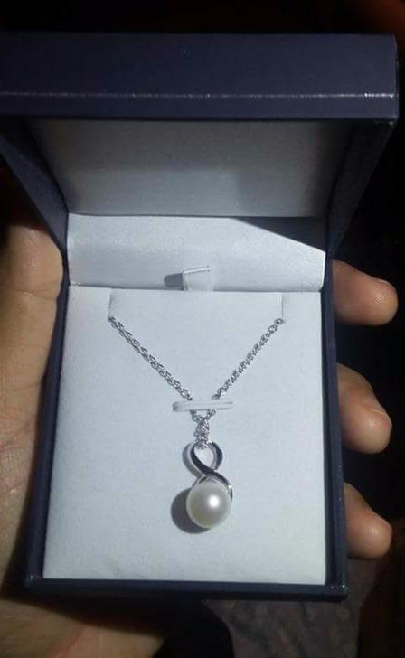 The Pearl Source Real Freshwater Pearl Necklace for Women, Genuine Cultured Freshwater Pearls, Fine Jewelry Gift customer photo 1