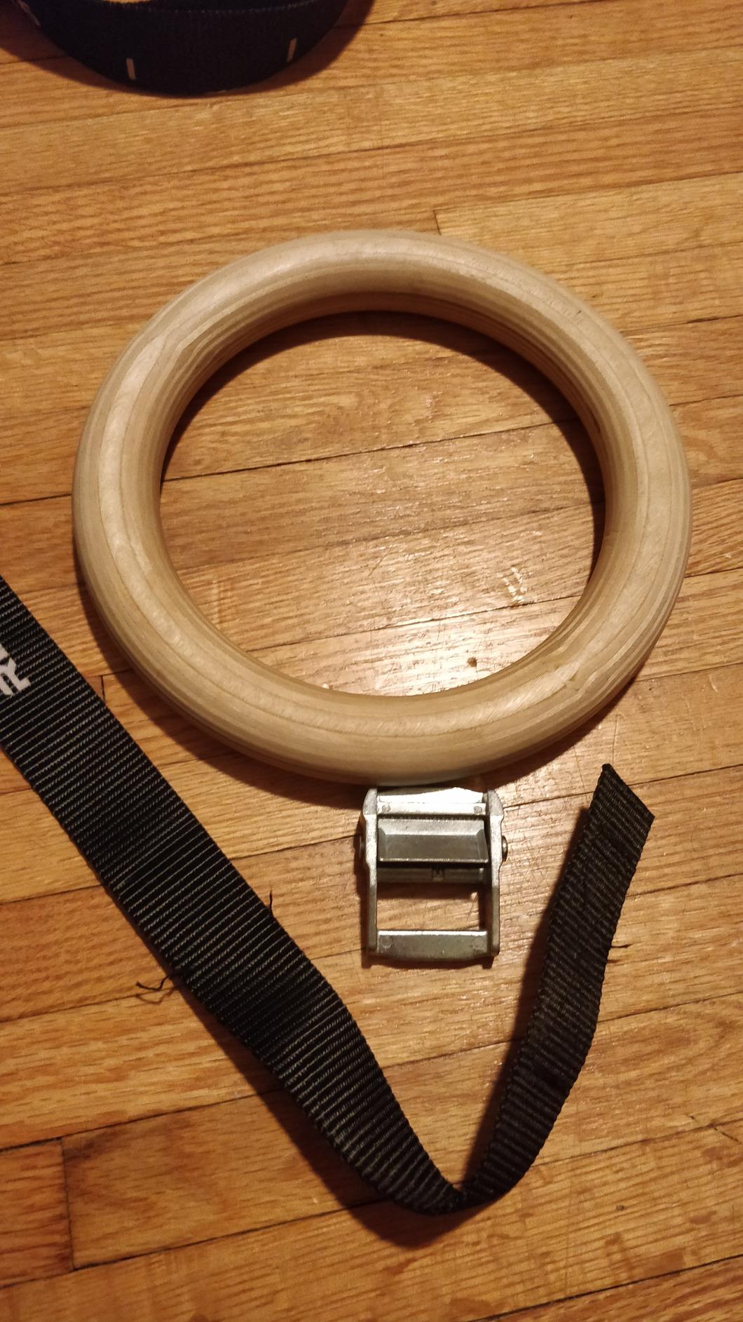 REP Fitness Wood Gymnastic Rings with Numbered Heavy Duty Adjustable Straps - Perfect for Cross-Training Workouts, Gymnastics and Conditioning customer photo 2
