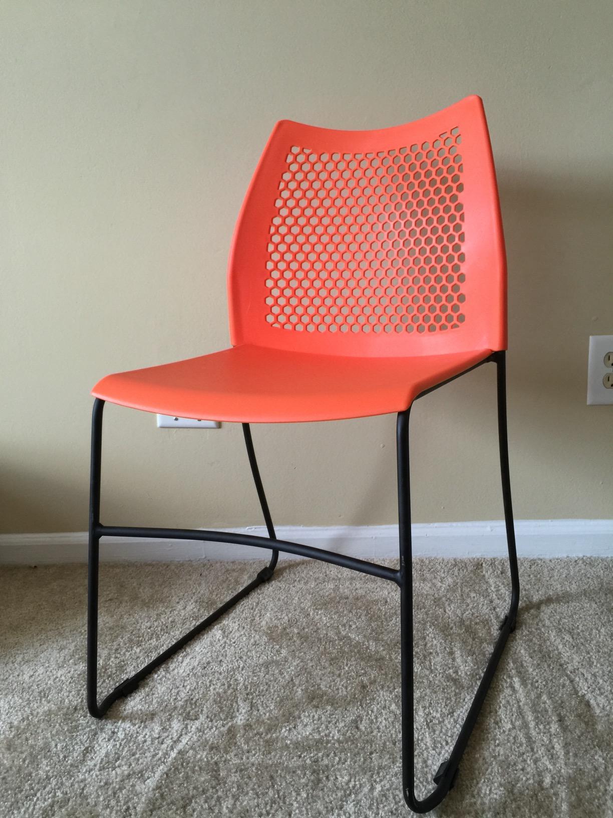 Flash Furniture HERCULES Series 661 lb. Capacity Black Stack Chair with Air-Vent Back and Black Powder Coated Sled Base customer photo 1