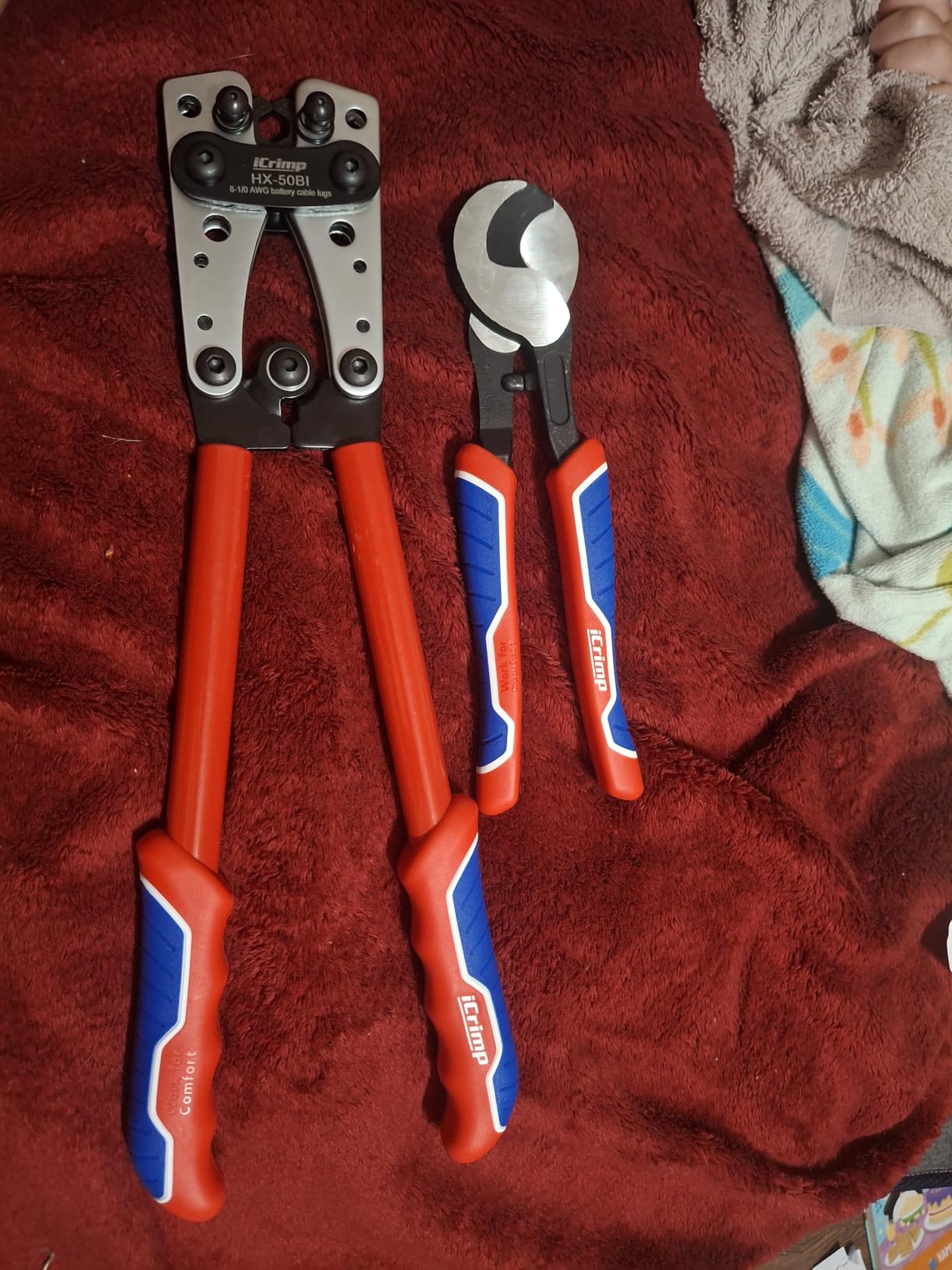 iCrimp Battery Cable Lug Crimping Tool for 8, 6, 4, 2, 1, 1/0 AWG Heavy Duty Wire Lugs, Battery Terminal, Copper Lugs with Wire Shear Cutter customer photo 1