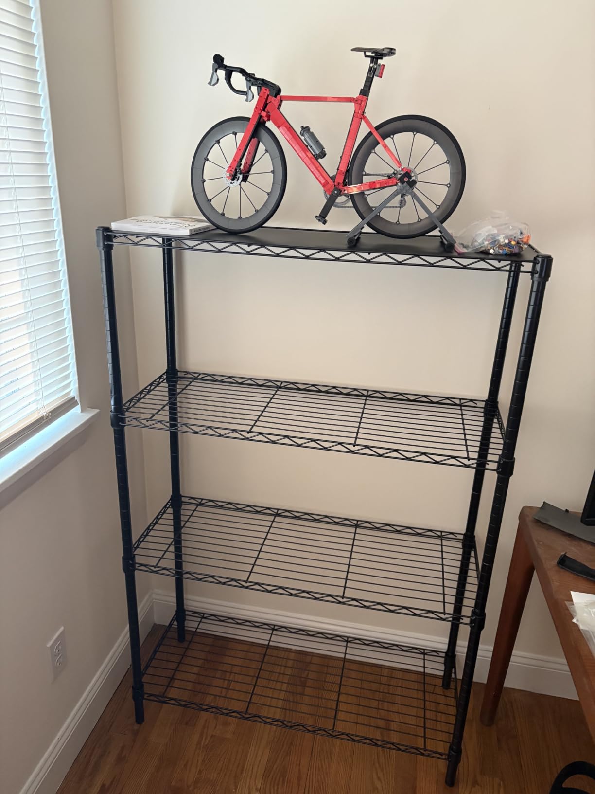 Amazon Basics 4-Shelf Adjustable Heavy Duty Steel Wire Rack Storage Shelving Unit for Kitchen, Garage, Easy Assembly, 350 lbs Per Shelf, 36