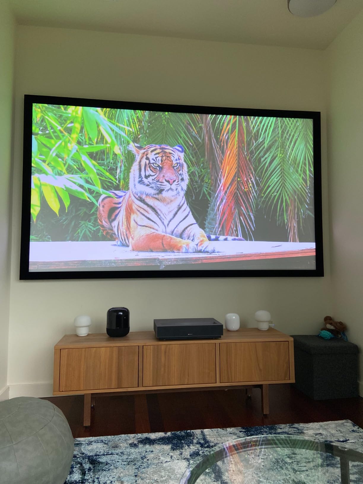 Silver Ticket Products STR Series 6 Piece Home Theater Fixed Frame 4K / 8K Ultra HD, HDTV, HDR & Active 3D Movie Projection Screen, 16:9 Format, 110