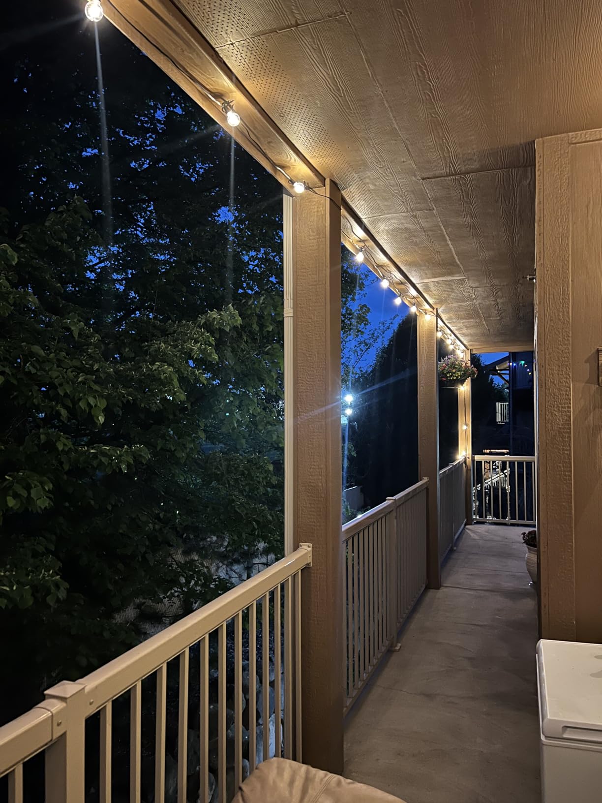 Brightown Outdoor String Lights, 29FT G40 LED IP65 Waterproof Patio Lights | 12 Shatterproof Edison Bulbs, Plug-In, Dimmable, Connectable, Hanging Light for Backyard Porch Party Decor, Warm White customer photo 1