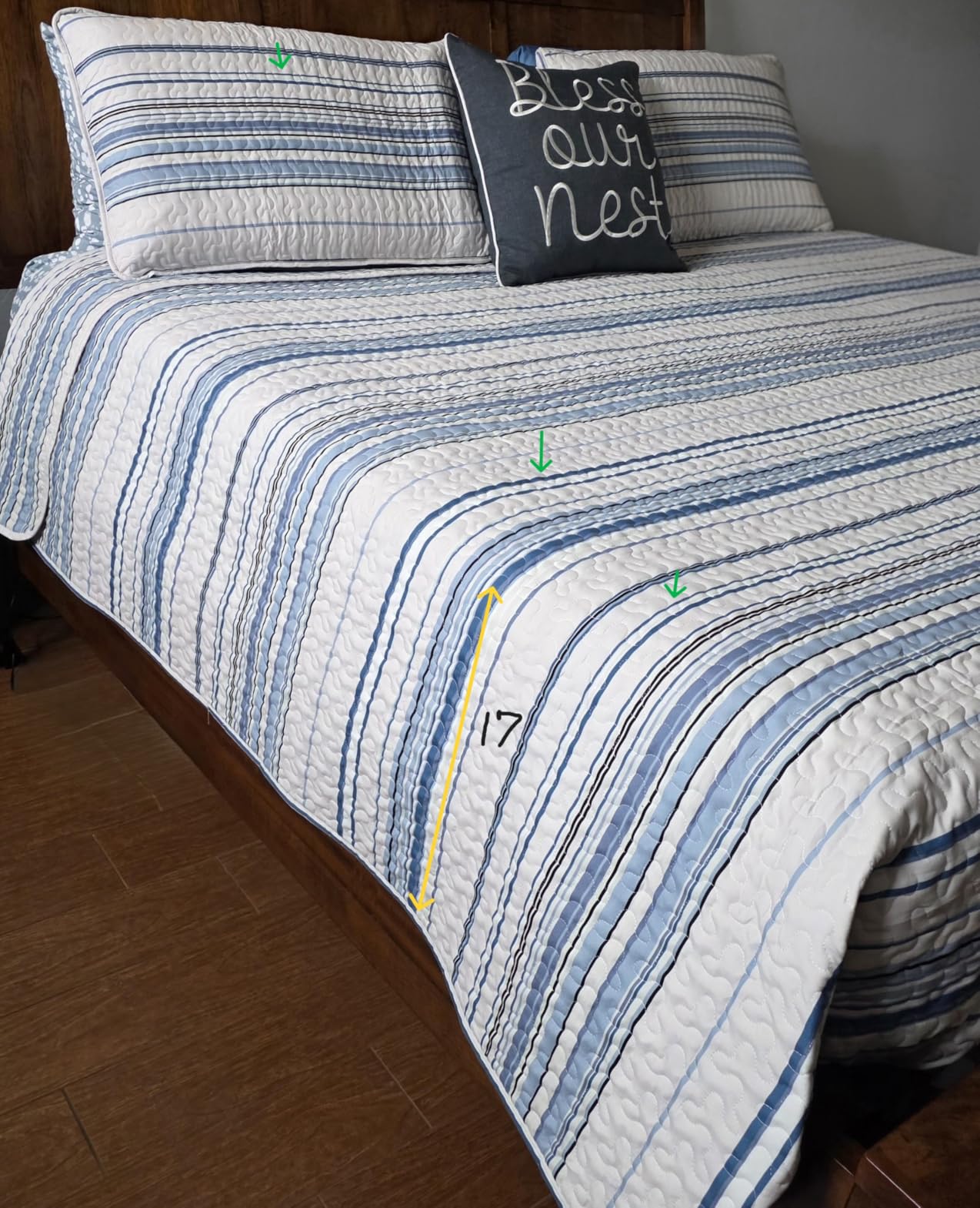 Southshore Fine Living, Inc. White Queen Quilt Bedding Set, Lightweight Bedding Quilts Queen Size Bedspread, Coverlet Full Size, Quilted Coverlet Bed Spread w/Pillow Shams, White Quilts Full Size customer photo 1