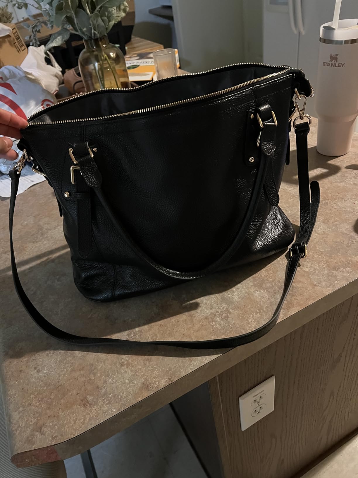 Leather Tote Handbag for Women, Large Satchel Purse customer photo 2