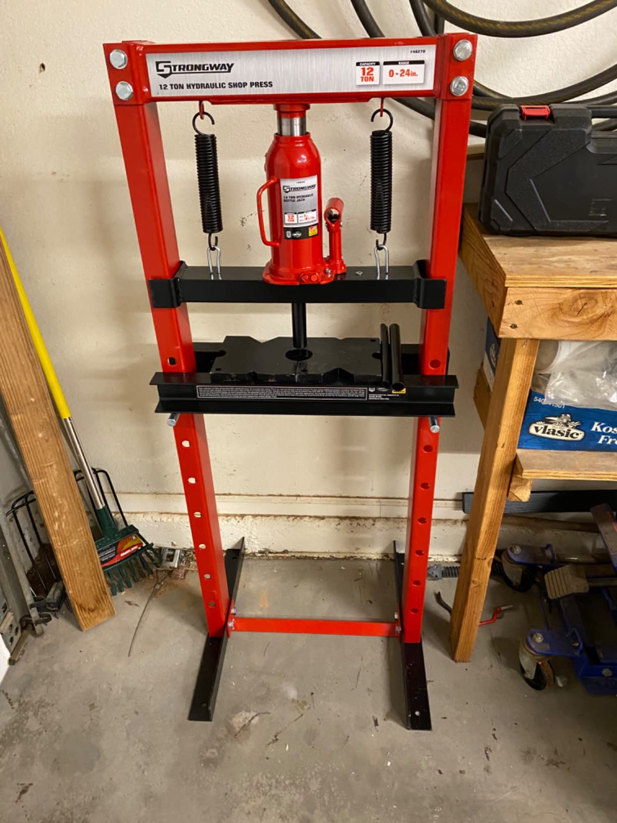 Strongway 12-Ton Hydraulic H-Frame Shop Press customer photo 1