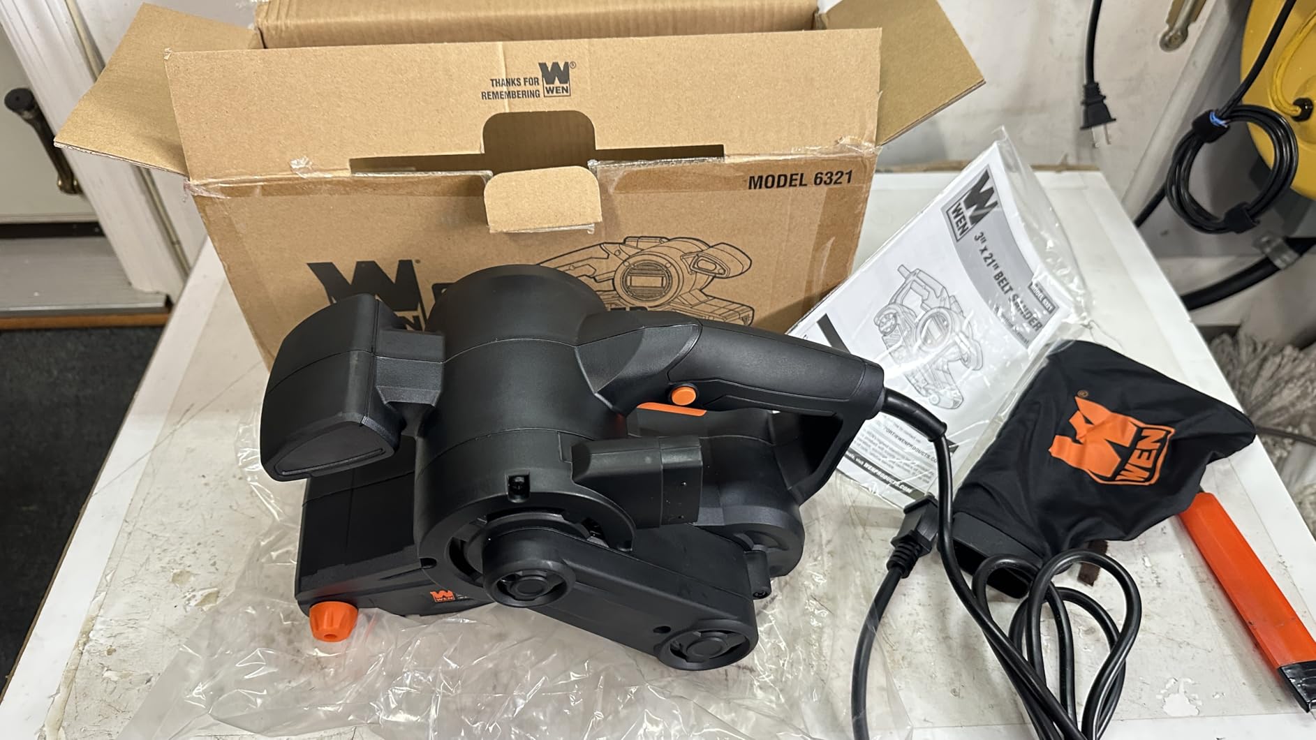 WEN 6321 7-Amp 3 in. x 21 in. Corded Belt Sander with Dust Bag customer photo 1