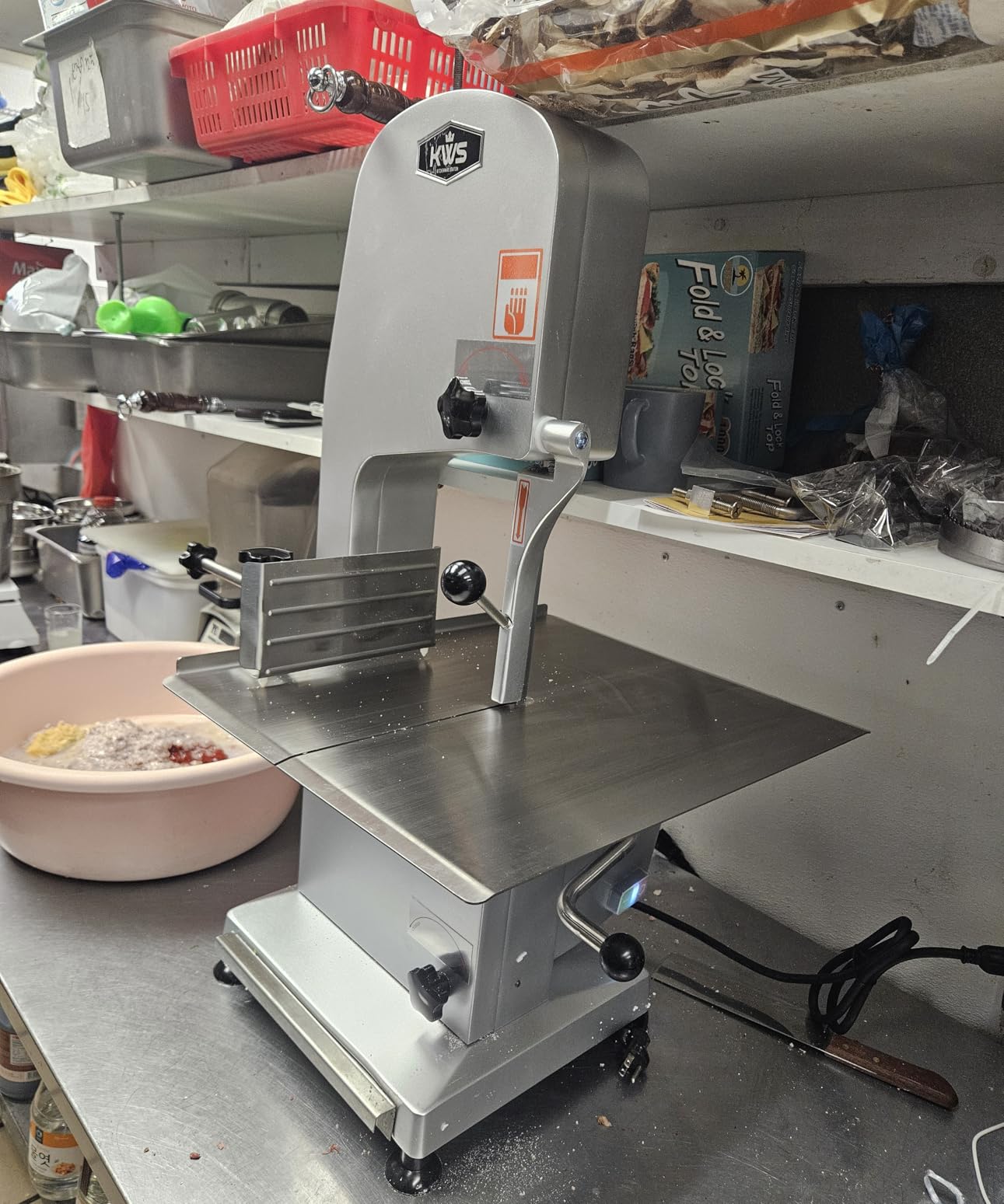 KWS KitchenWare Station B-210 Countertop Model Commercial 1900W 2.5HP Electric Meat Band Saw Bone Saw Machine/Slicer Heavy-Duty customer photo 1