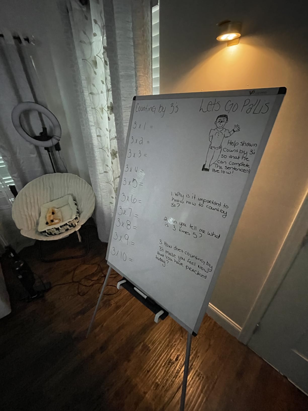 VIZ-PRO Magnetic Easel Whiteboard, 36 x 24 Inches, Height Adjustable Stand | 3' x 2' Portable Tripod Dry Erase Board with Flipchart Stand, Includes Marker Tray, for Office, Home and School customer photo 2