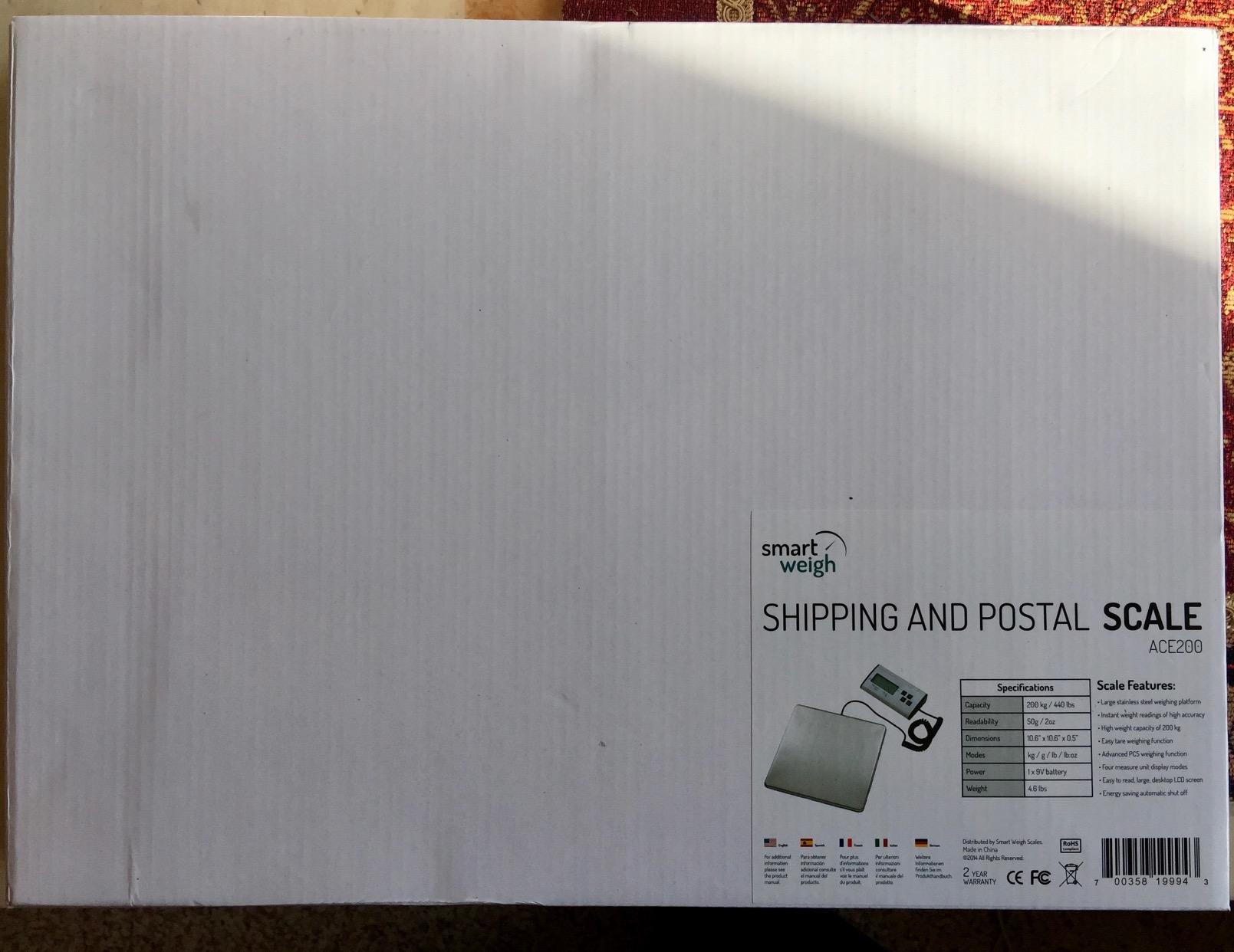 Smart Weigh Digital Postal Shipping Scale, Heavy Duty, 440 lb Capacity, 6 oz Readability, Hold & Tare Function, Stainless Steel Platform customer photo 1