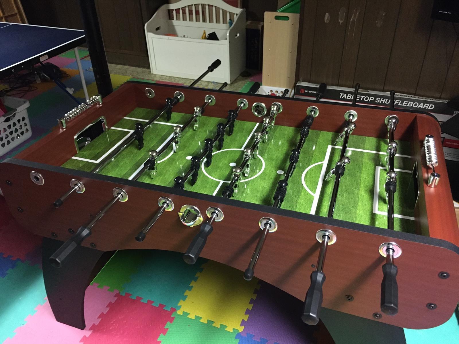 Hathaway Metropolitan 54 inch Foosball Table Adult Size for Family Game Rooms - With Smooth Playfield, Dual Abacus Scoring, Weighted Players, Sturdy Leg Levelers & 2 Foosballs - Cherry Finish customer photo 1