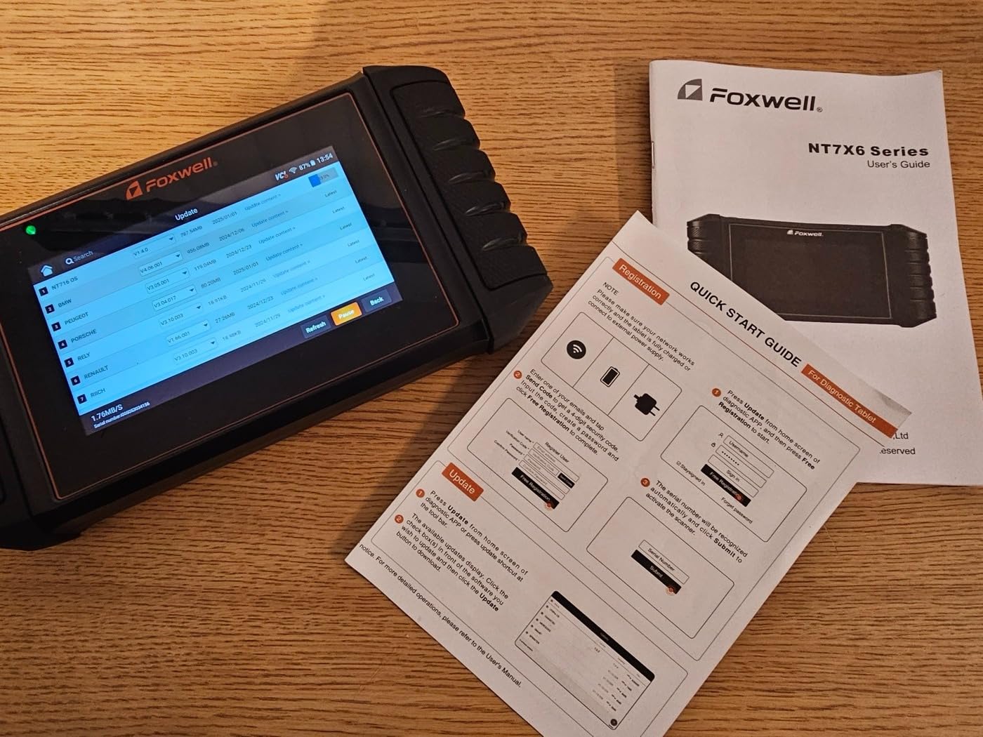 FOXWELL NT716 Bidirectional OBD2 Scanner 4-System Code Reader for Mechanics | Diagnostic tool for ABS SRS Transmission Engine, 9 Reset, ABS Bleeding, AutoVIN, Lifetime Free Updates, Live Data, Black customer photo 1