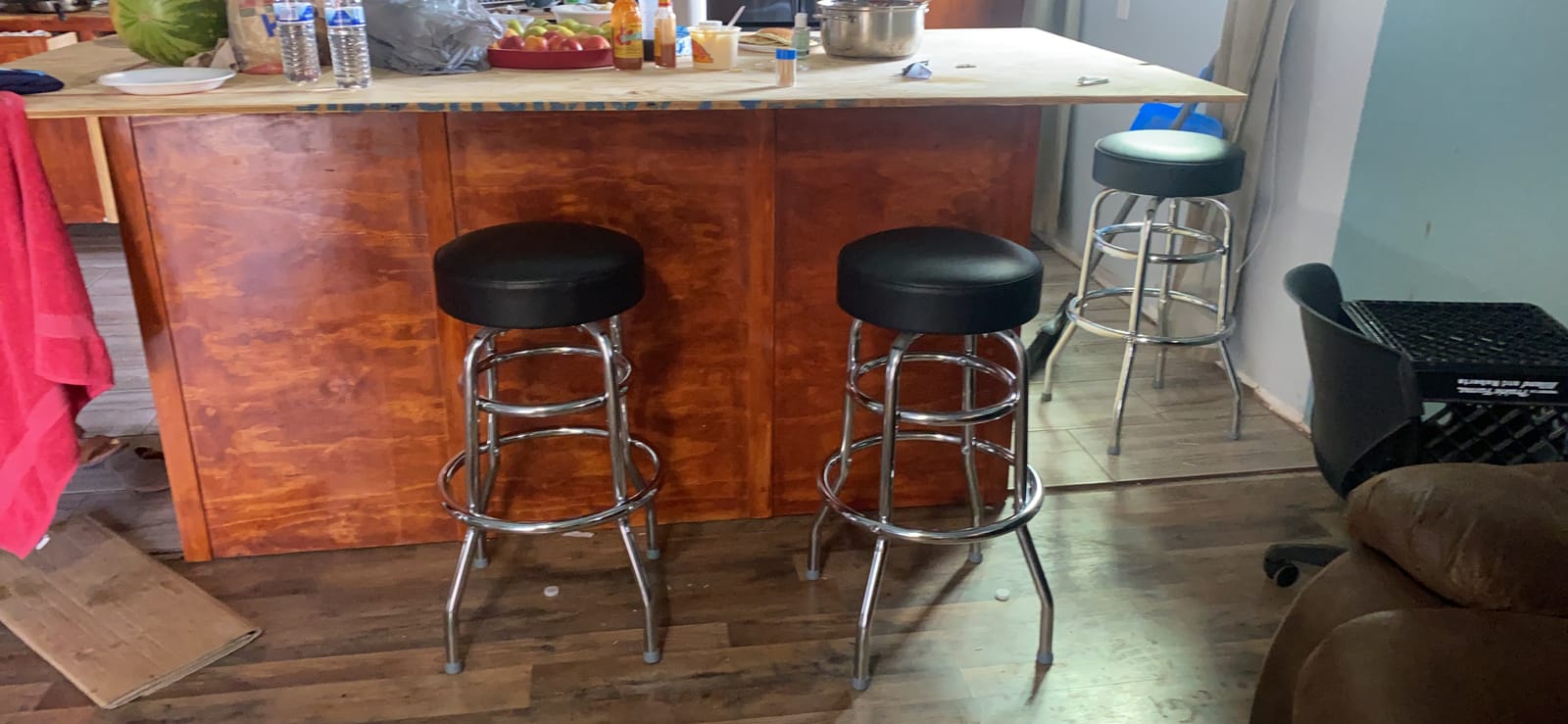 Flash Furniture Double Ring Barstool with Padded Seat, Black, 2-Pack | Durable Construction, Commercial Use customer photo 1