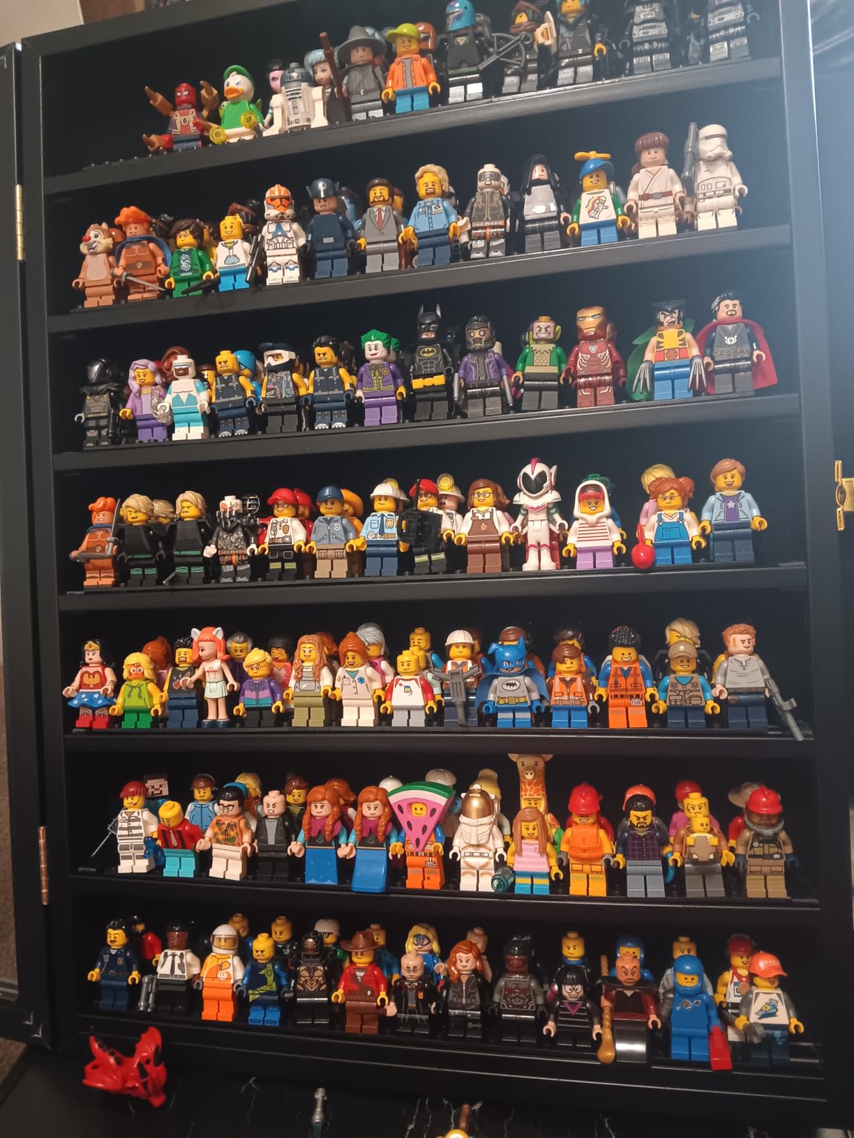 Minifigure Display Case - Building Block Toy Wall Cabinet Showcase for Small Miniature Collectibles customer photo 2
