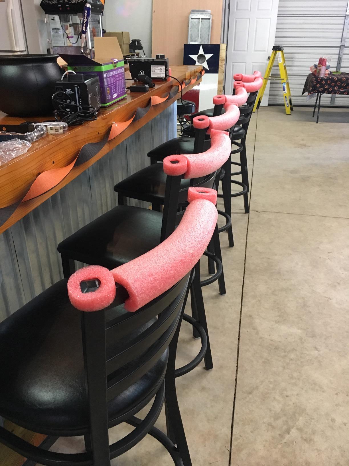 Flash Furniture Hercules Ladder Back Restaurant Barstool, Black, 2-Pack | Vinyl Upholstery, Durable Construction, Commercial Use, Metal Frame customer photo 2