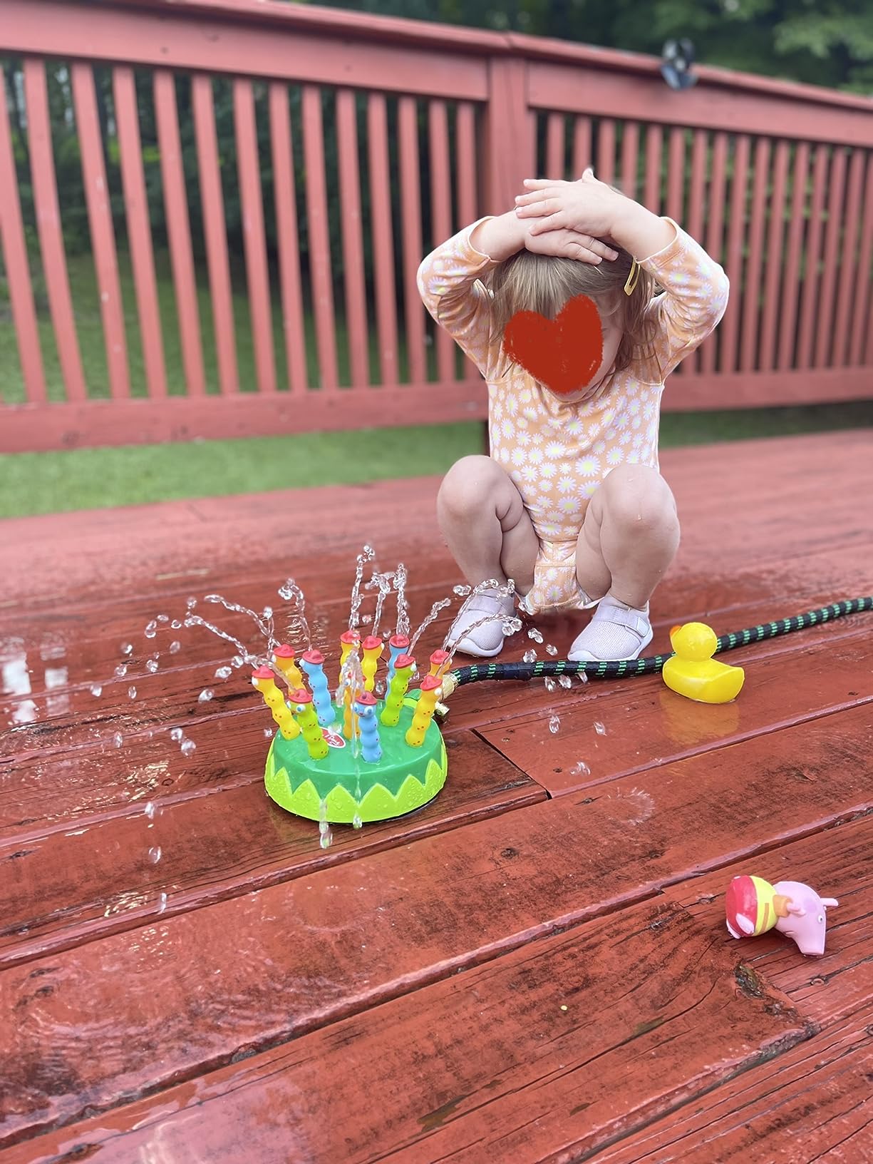 Melissa & Doug Splash Patrol Sprinkler Outdoor Water Toy for Kids - Water Sprinkler for Kids and Sensory Play, Connects to Standard Garden Hose, Ages 3+ customer photo 1