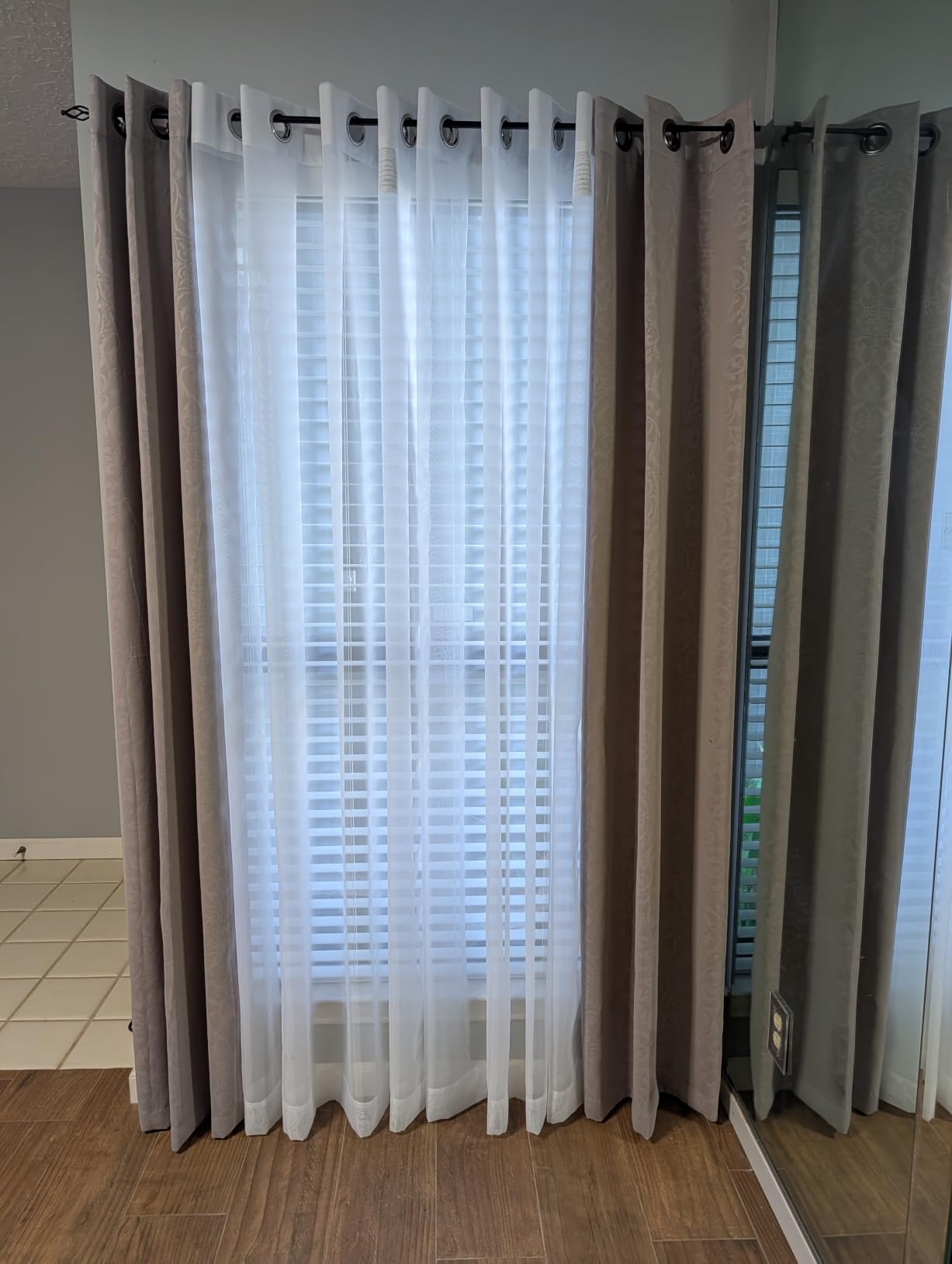 NICETOWN White Sheer Curtains 84 inches Long - Home Decoration Grommet Airy & Lightweight Elegant Window Treatments with Light Filtering for Bedroom/Living Room (2 Panels, W54 x L84) customer photo 2
