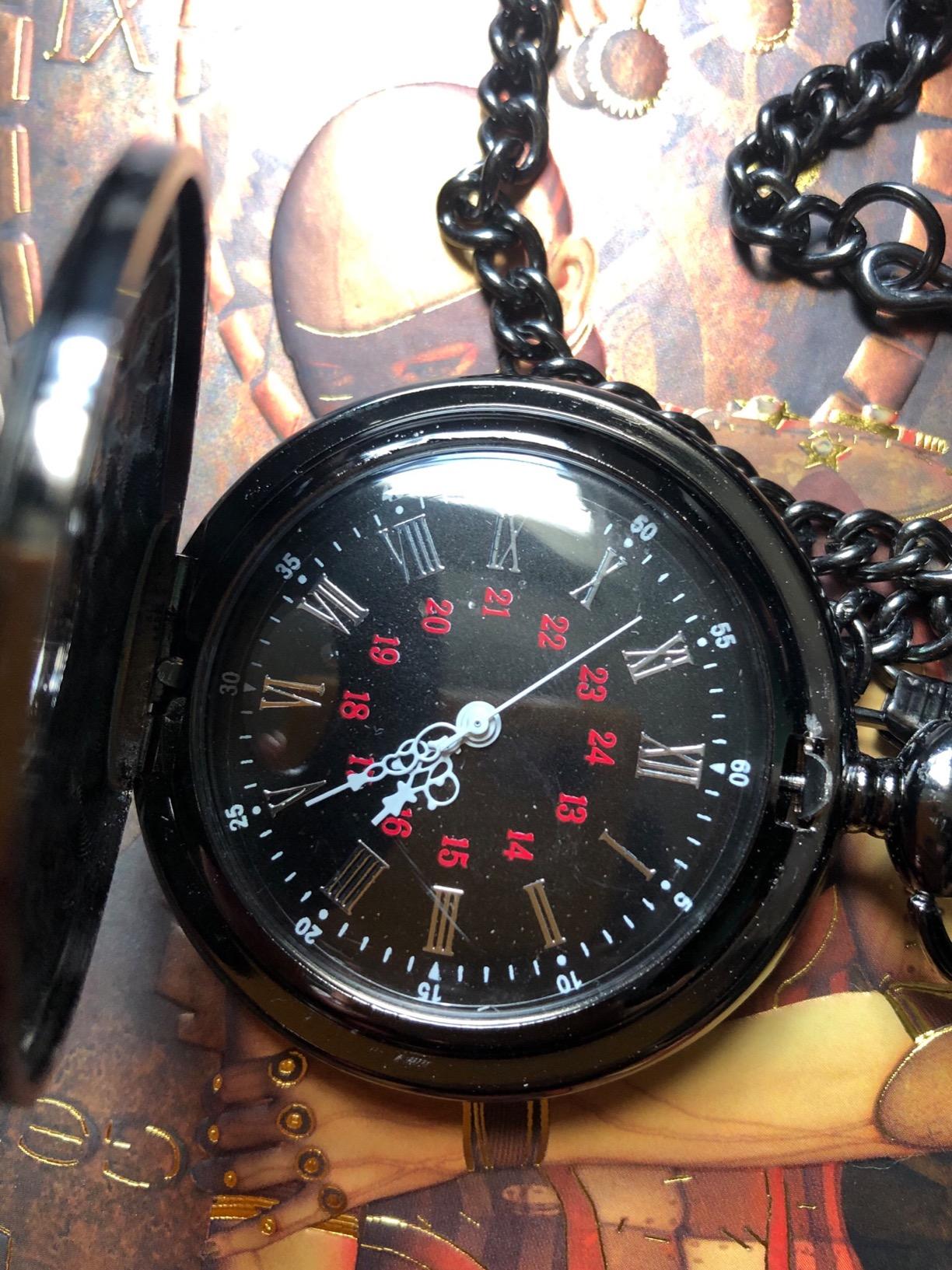 Vintage Pocket Watch for Men Roman Numerals Scale Quartz Pocket Watches with Chain for Xmas Fathers Day Gift customer photo 2
