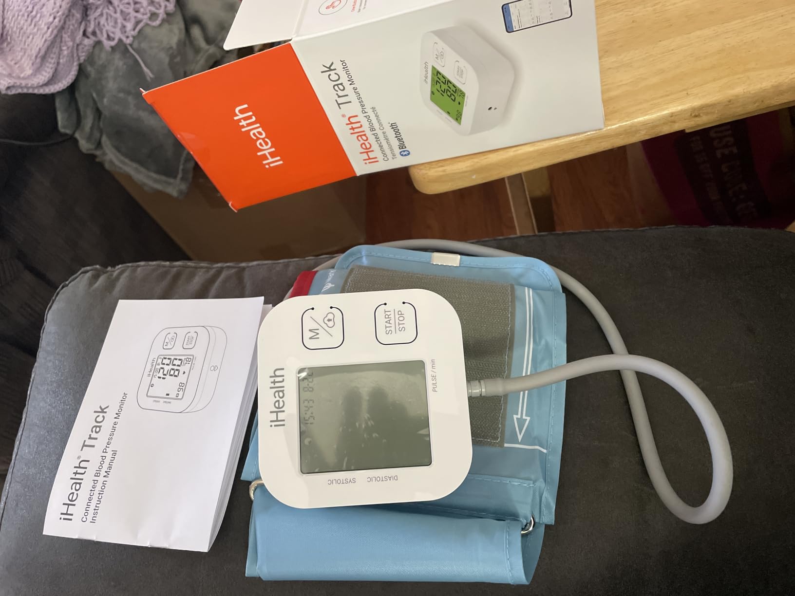 iHealth Track Smart Upper Arm Blood Pressure Monitor with Wide-Range Cuff | Bluetooth BP monitor for standard to large adult arms, compatible with iOS and Android customer photo 1