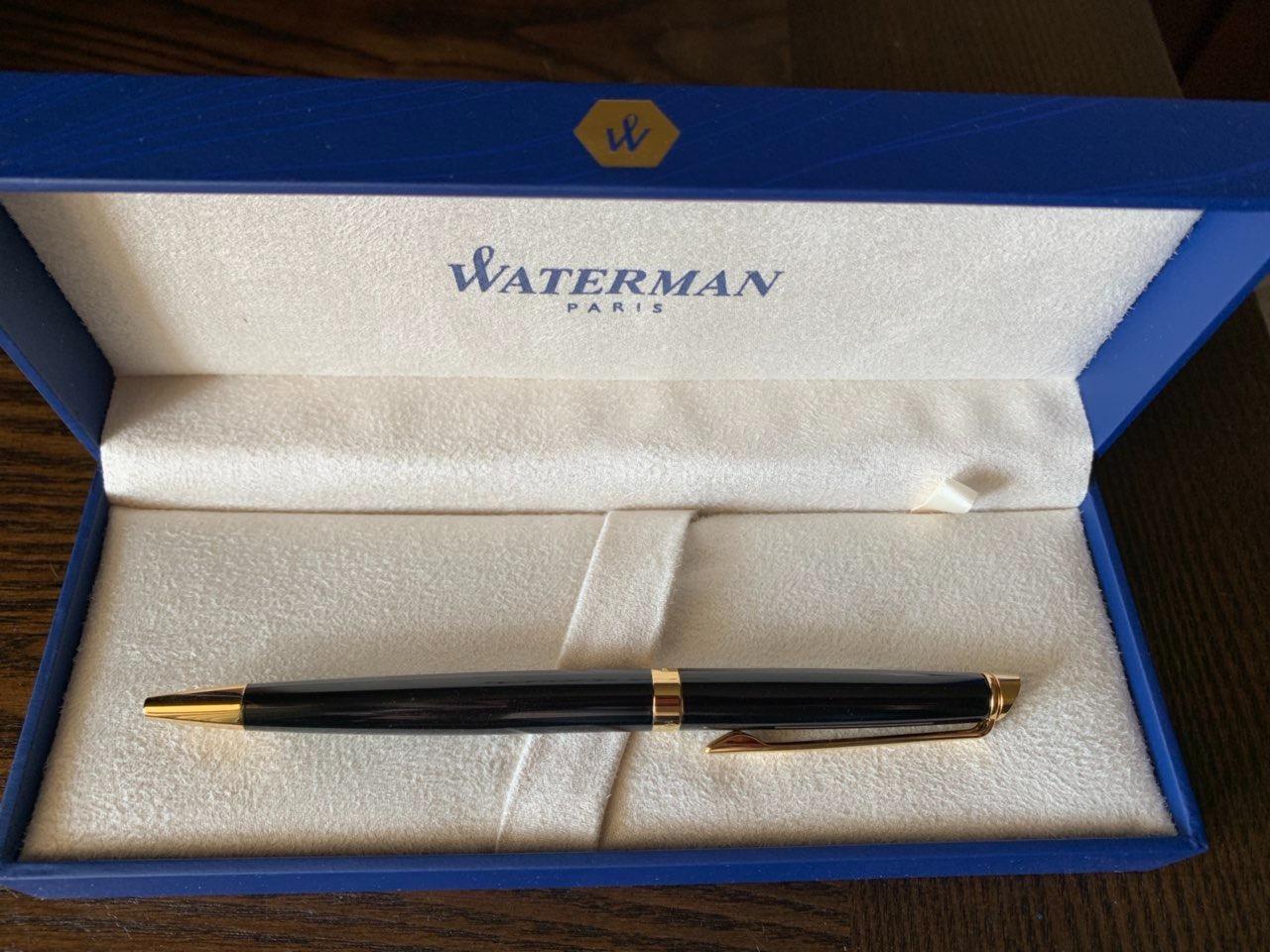 Waterman Hemisphere Personalized Ballpoint Pen in Black with 23K Gold Trim | Engraved Pen for Executives, Retirement, Board Members, Career Advancement customer photo 2