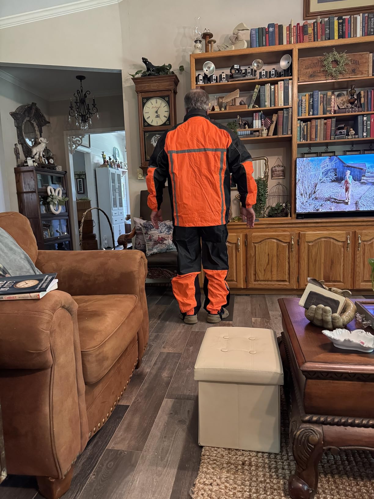Milwaukee Leather MPM9510 Men's Black Water-Resistant Motorcycle Rain Suit with Hi Vis Reflective Tape customer photo 2