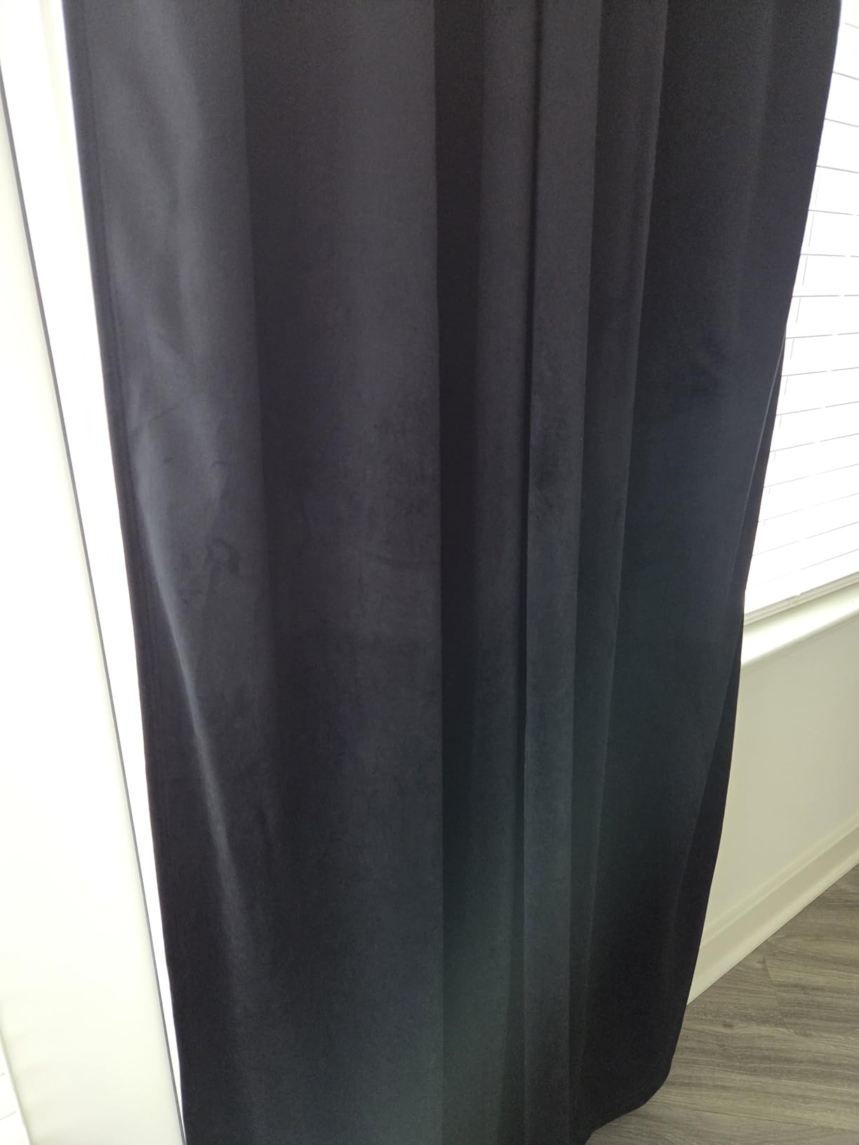 NICETOWN Black Velvet Blackout Curtains 96 inch Long 2 Panels | For Living Room and Bedroom, Thermal, Luxury, Rod Pocket Drapes, Window Treatments customer photo 2