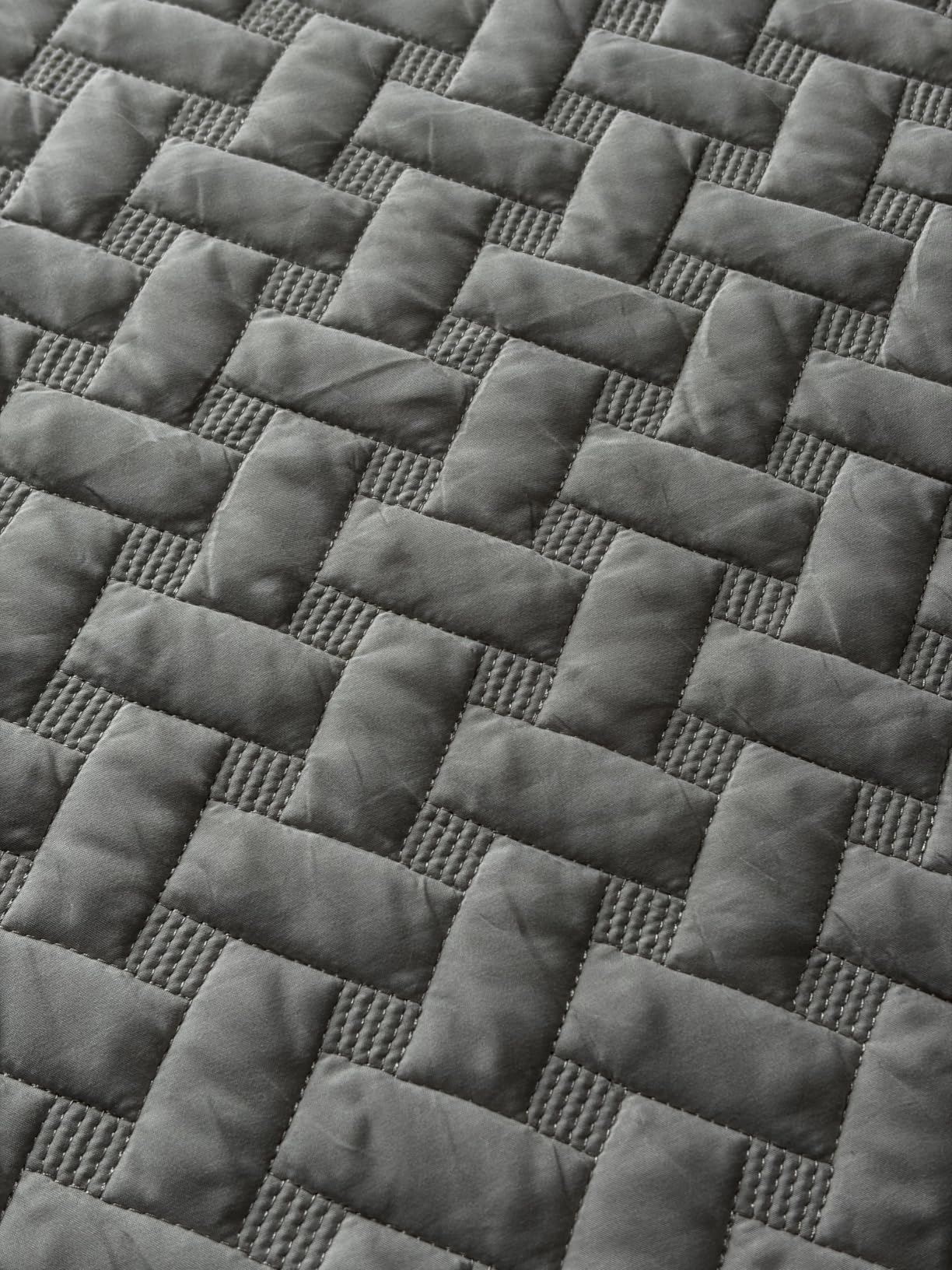 Bedsure Quilts Queen Size - Grey Bedspreads Queen Size with Basket Weave Pattern, Soft Quilt Bedding Set, Lightweight Comforter Set Coverlet for All Seasons with 2 Pillow Shams (90