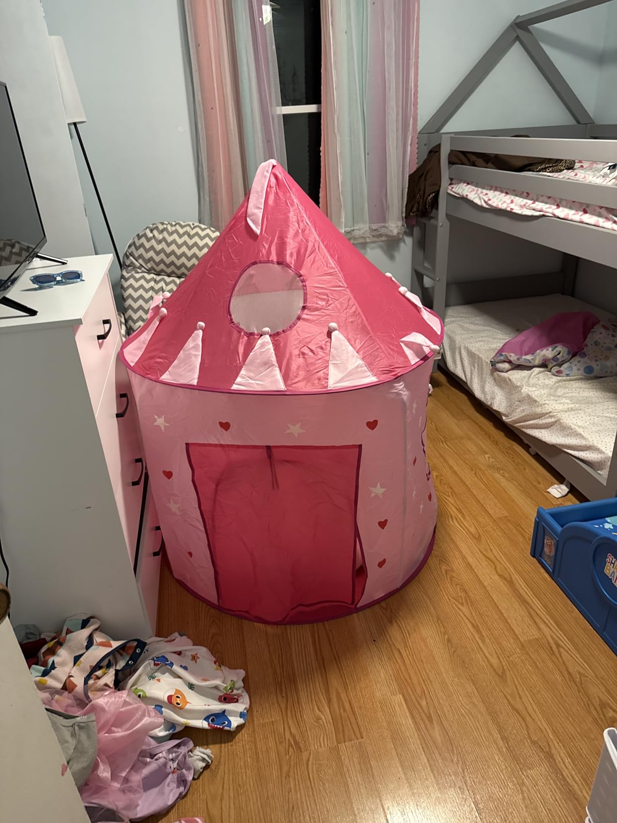 Playz 5pc Princess Castle Play Tent for Kids Glow in Dark Pink Princess Pit customer photo 1