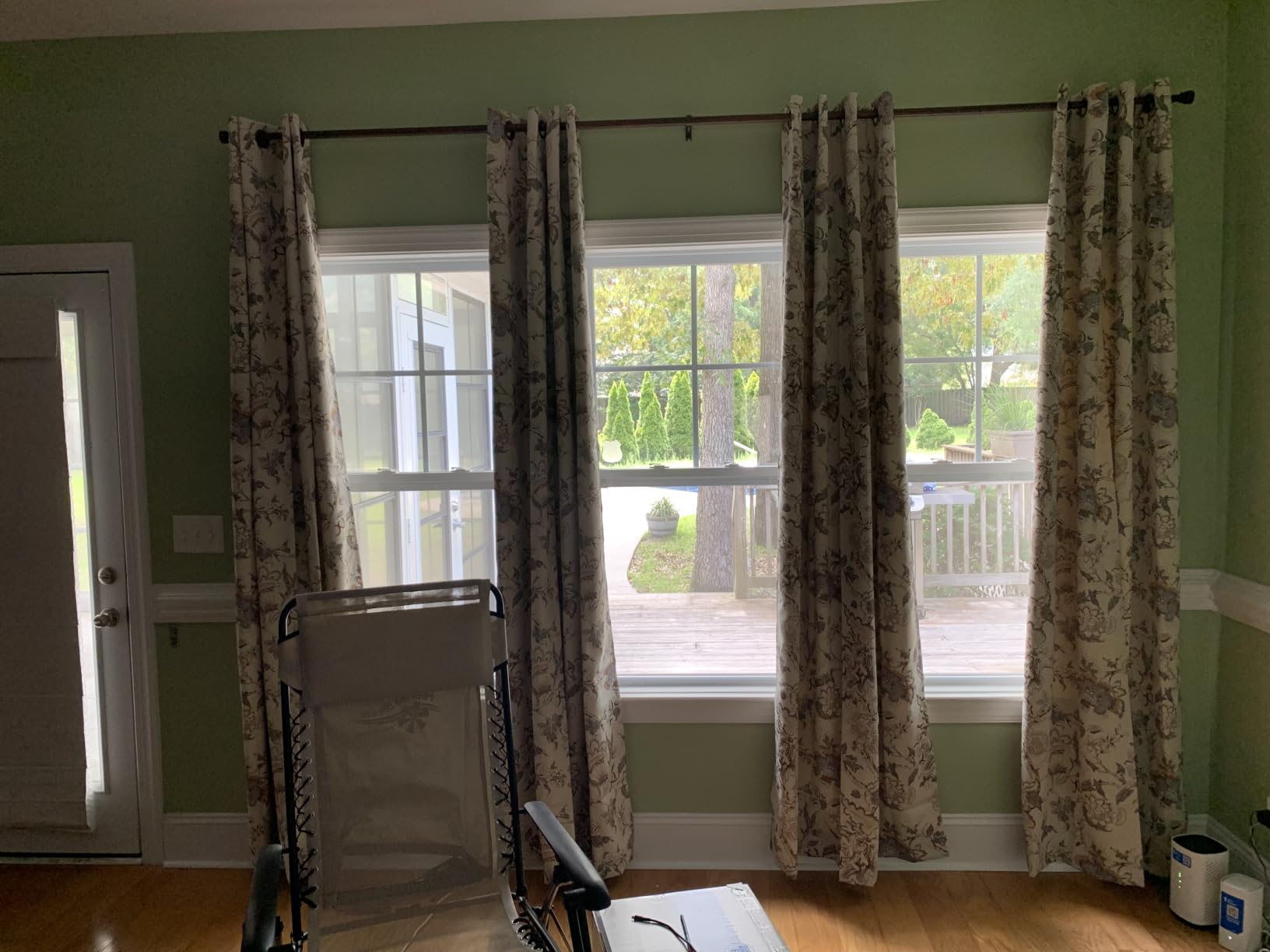 H.VERSAILTEX Blackout Curtains 84 Inch Length 2 Panels Set Floral Print Curtain Drapes for Living Room Thermal Insulated Grommet Window Curtains for Bedroom - Traditional Floral in Sage and Brown customer photo 2