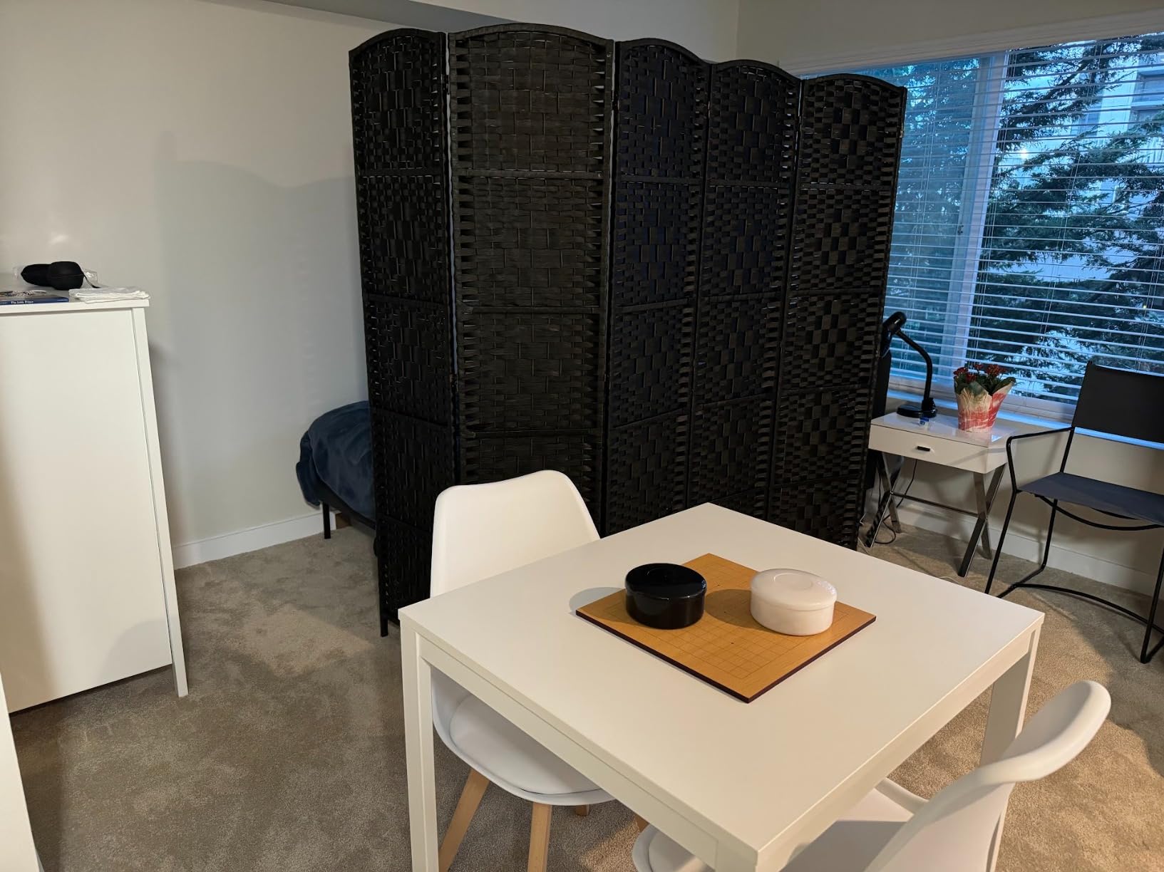 Rose Home Fashion Room Divider, 6 ft Tall Room Dividers and Folding Privacy Screens, 16in Privacy Screen 6 Panel Dark Coffee Space Temporary Wall Foldable Partition Separation customer photo 1