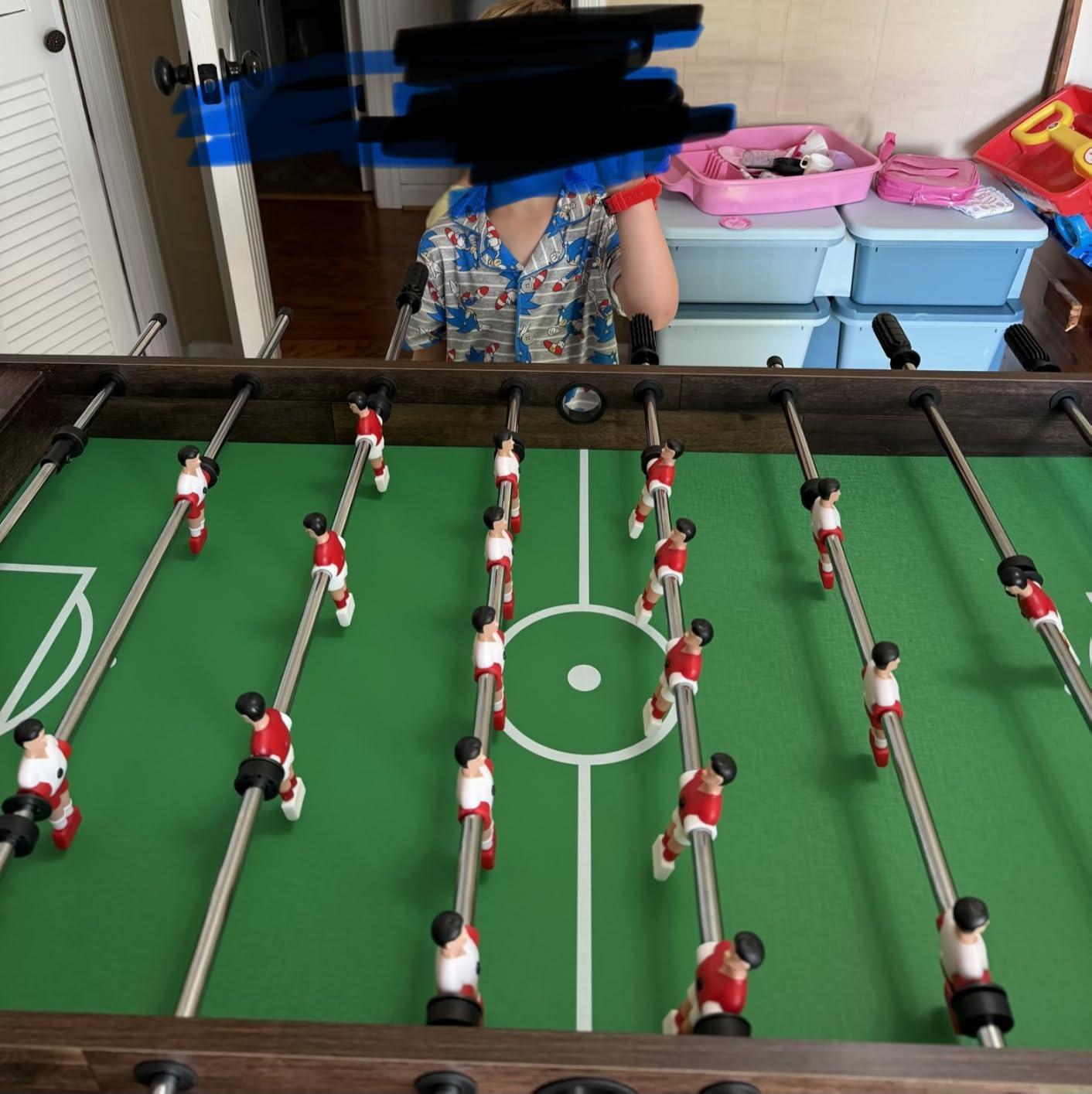 Best Choice Products Foosball Table for Kids and Adults, Game Room Soccer Game Table w/ 2 Balls, 2 Cup Holders, Ergonomic Handles, Chrome Finished Metal Bars customer photo 1