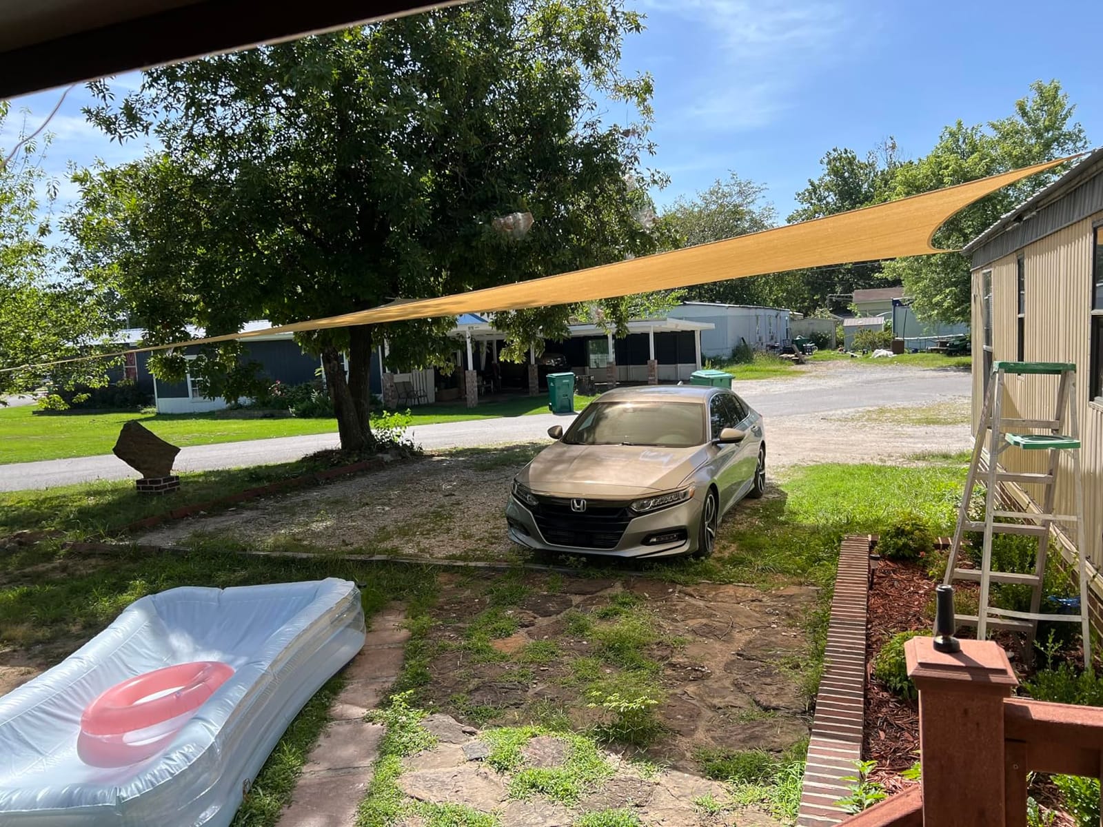 Shade&Beyond Triangle Sun Shade Sail 16'X16'X16' Permeable Canopy Sand for Patio Garden Yard Deck Pergola (We Make Custom Size) customer photo 1